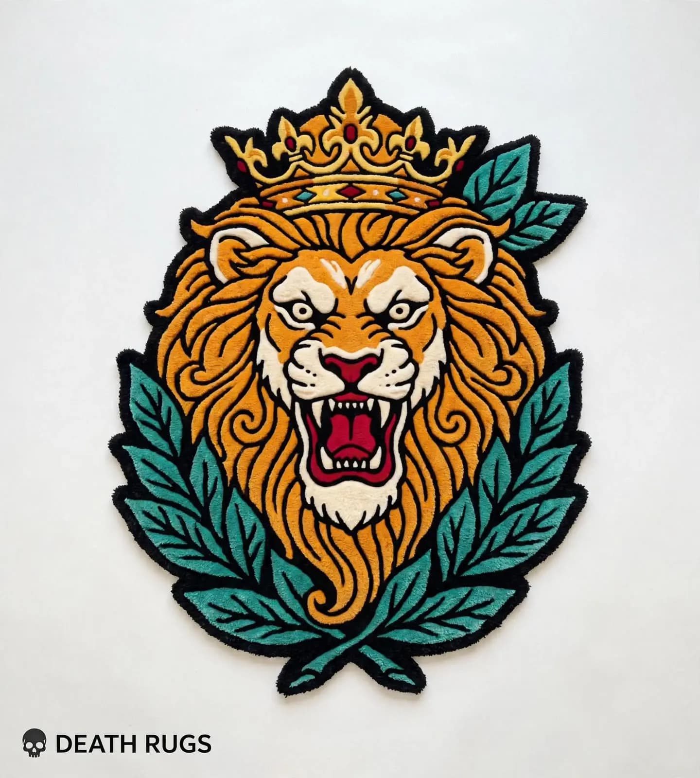 Crowned Lion & Laurel Wreath Rugs