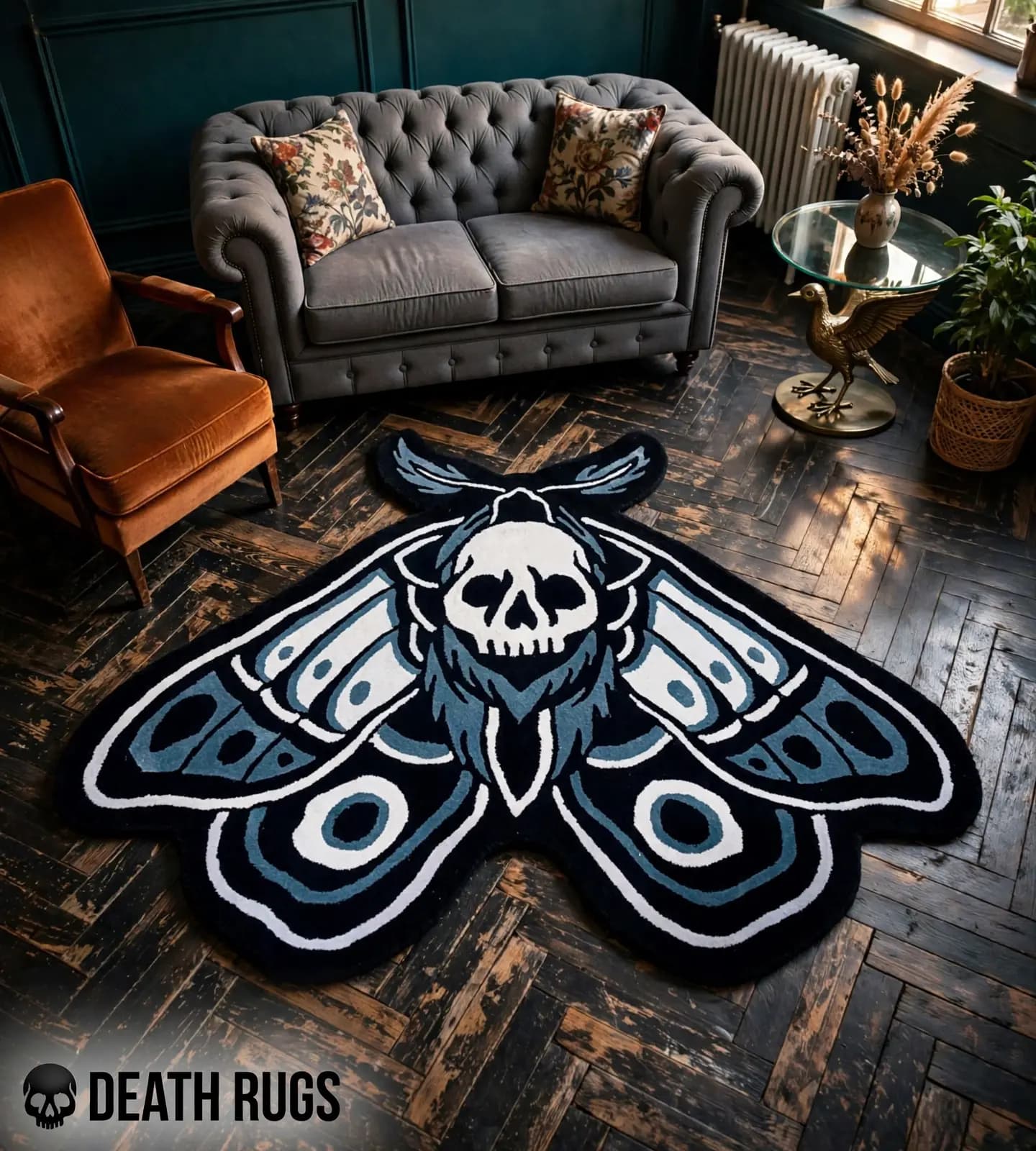 Deathshead Moth Rugs thumbnail 6