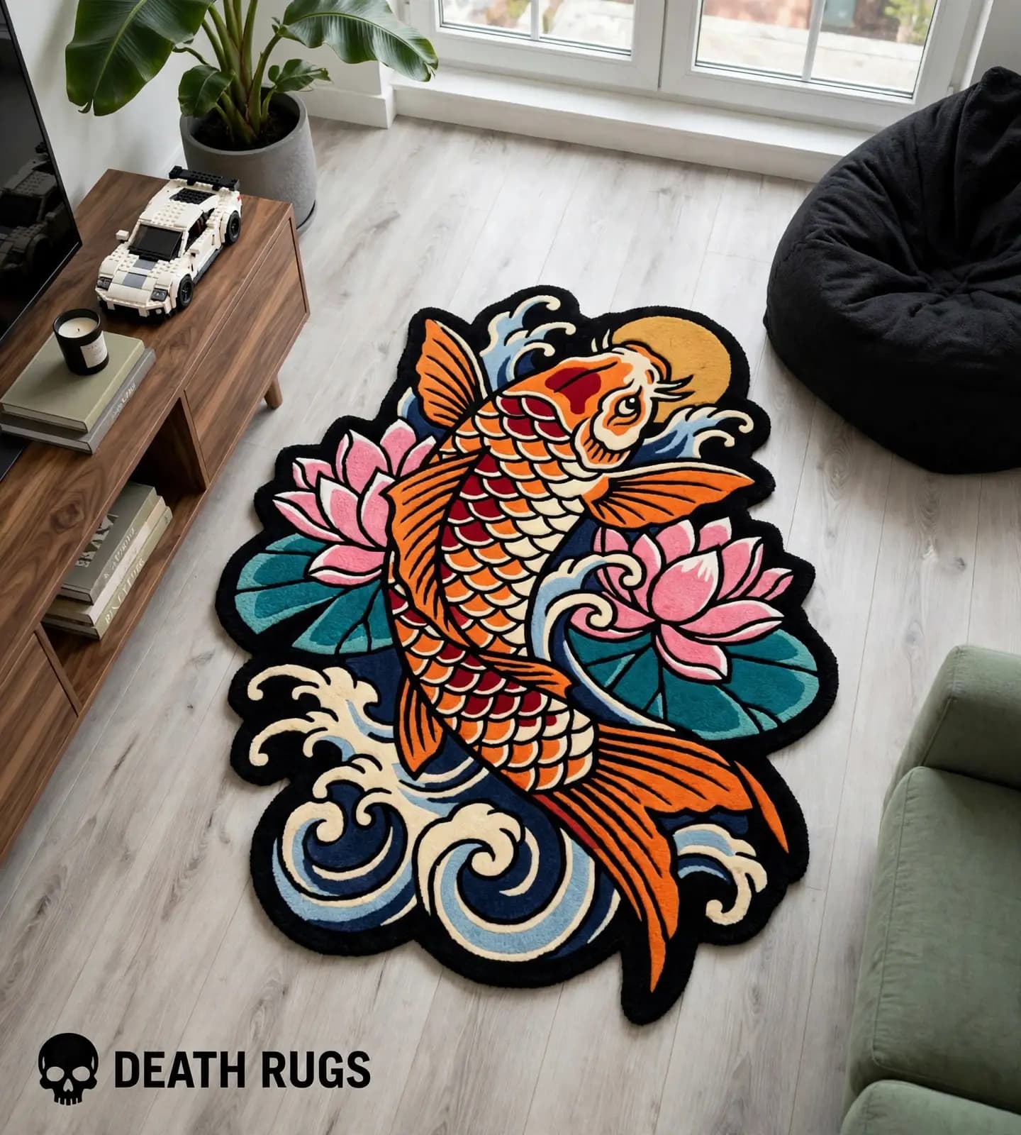 Rising Koi Blossom Rugs thumbnail 7