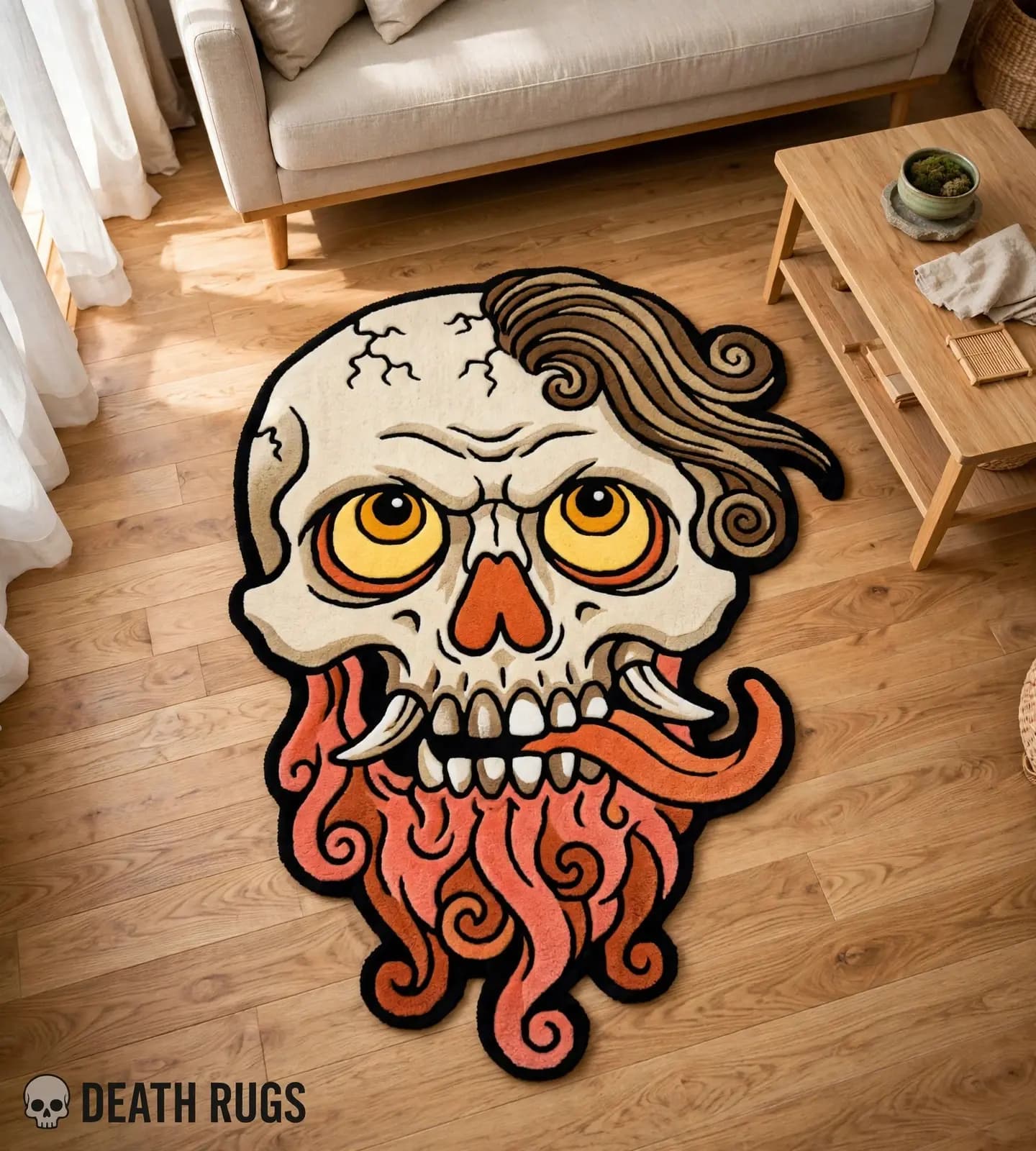 Tentacle Beard Oni Skull Rugs thumbnail 8