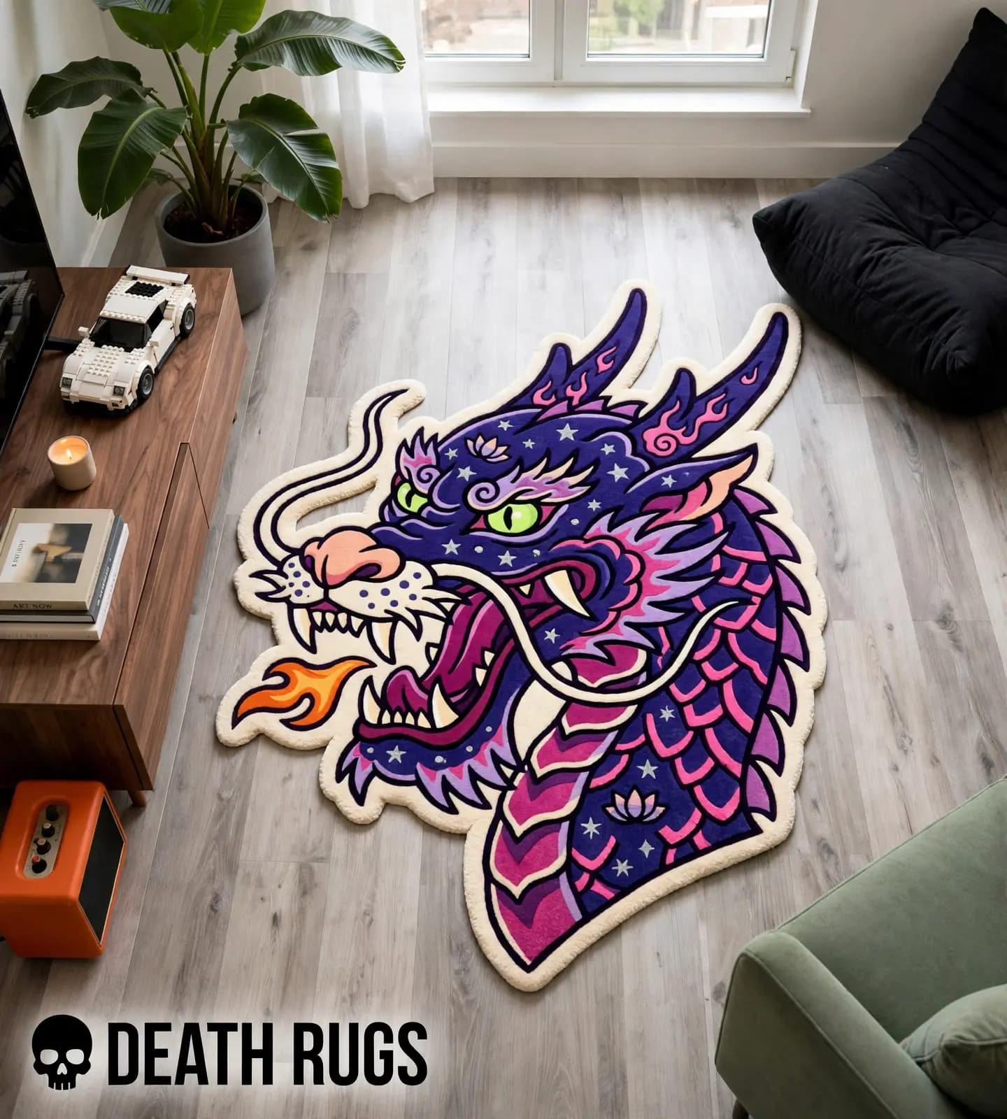 Cosmic Purple Dragon Rugs thumbnail 4
