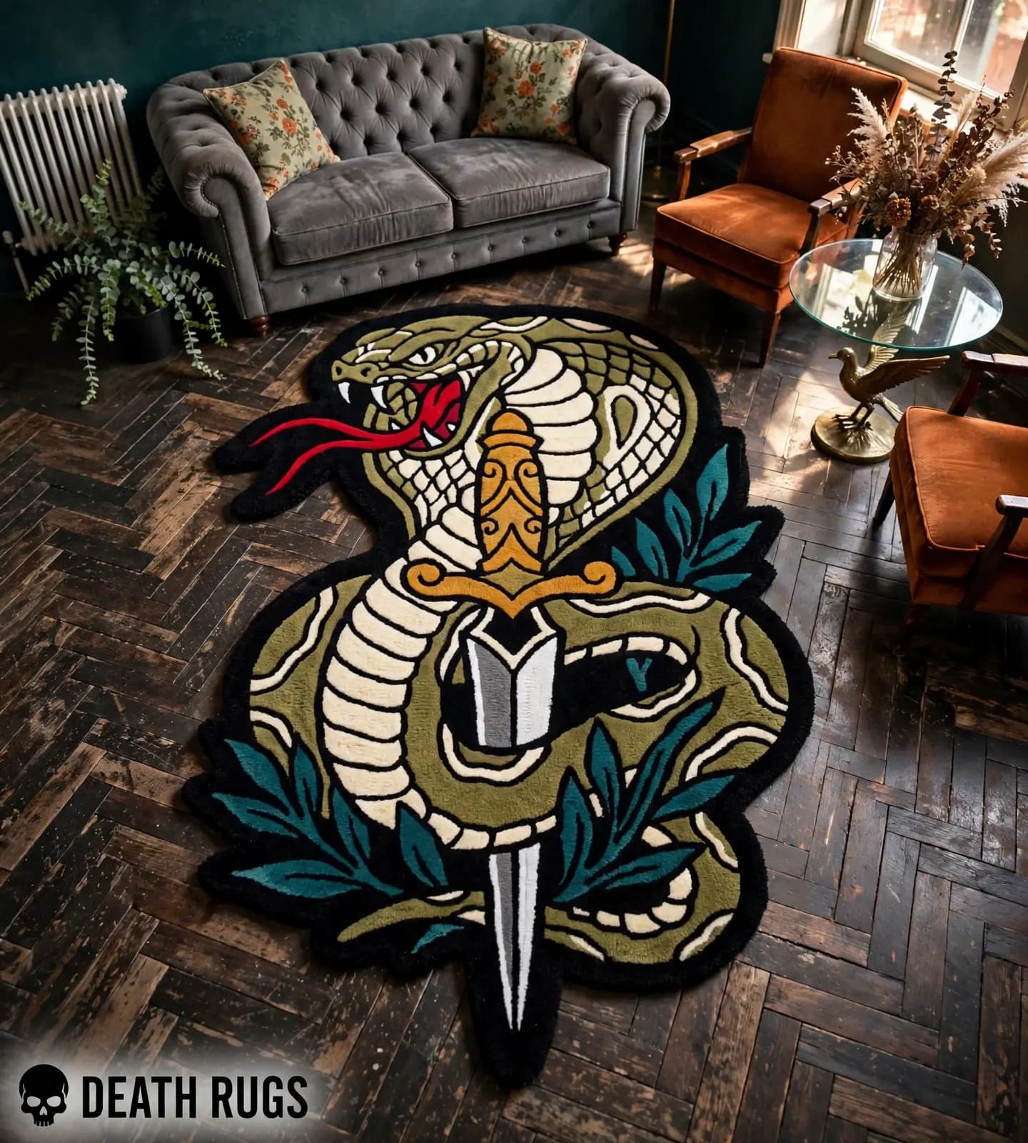 Striking Cobra & Dagger Rugs thumbnail 6