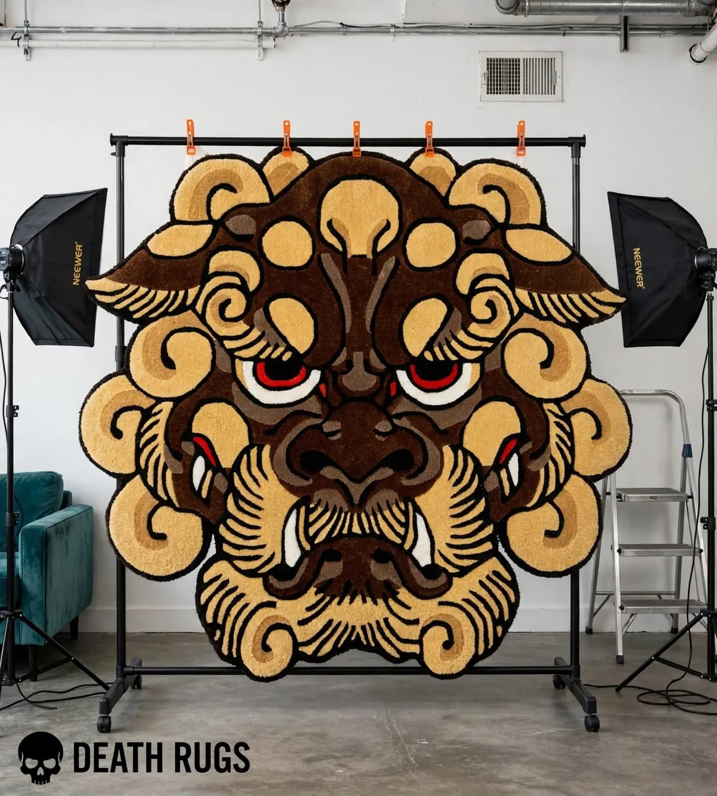 Golden Mane Shishi Lion Rugs thumbnail 8