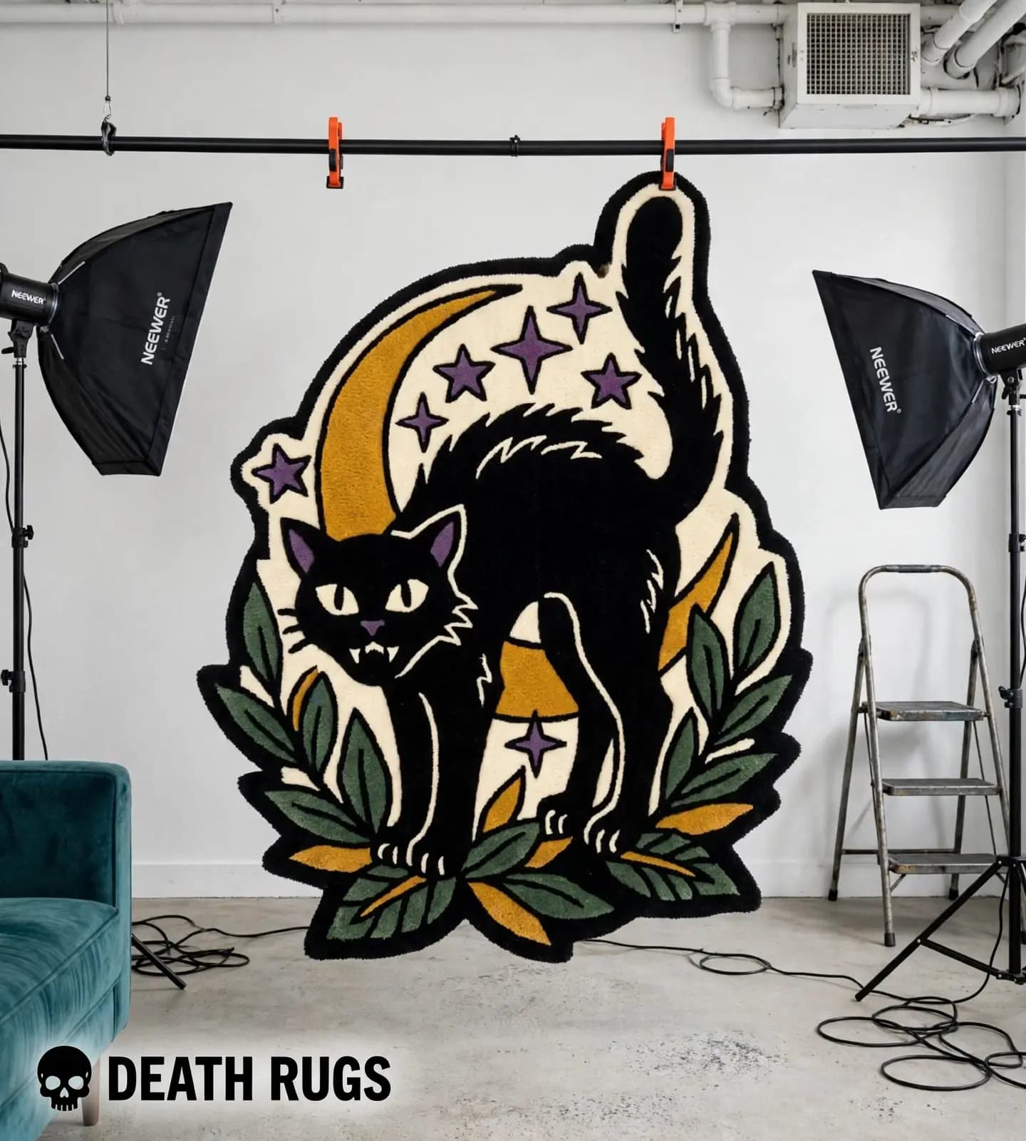 Moonlit Black Cat Rugs thumbnail 6