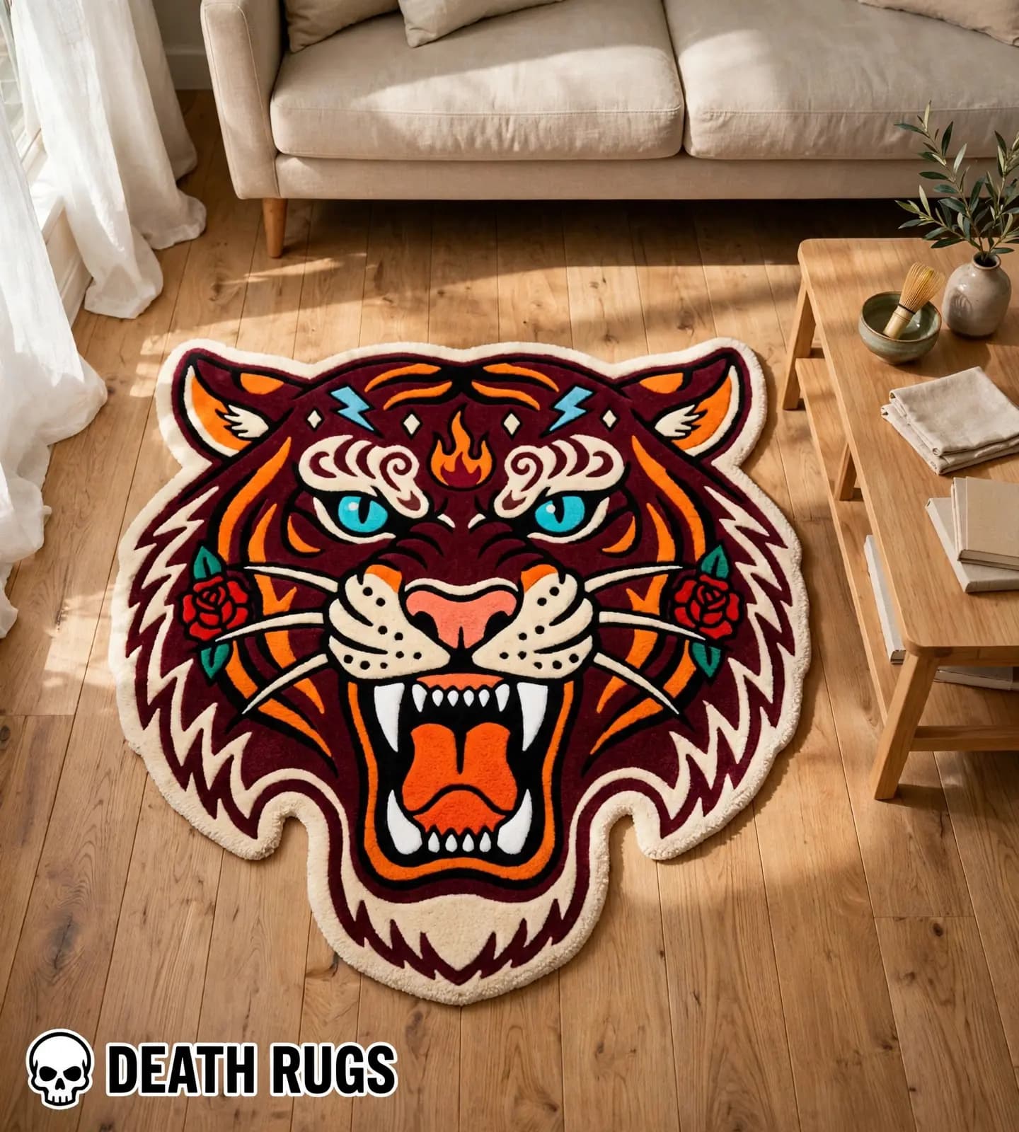 Crimson Flame Tiger Rugs thumbnail 3