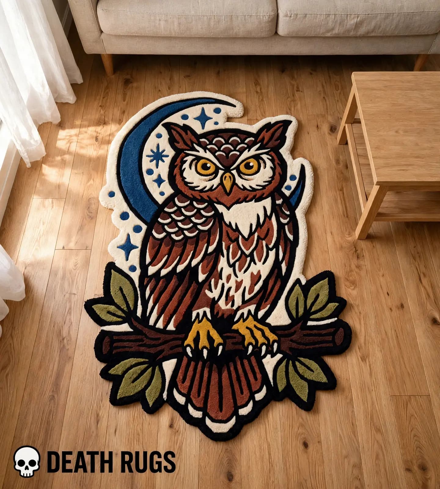 Midnight Perched Owl Rugs thumbnail 6