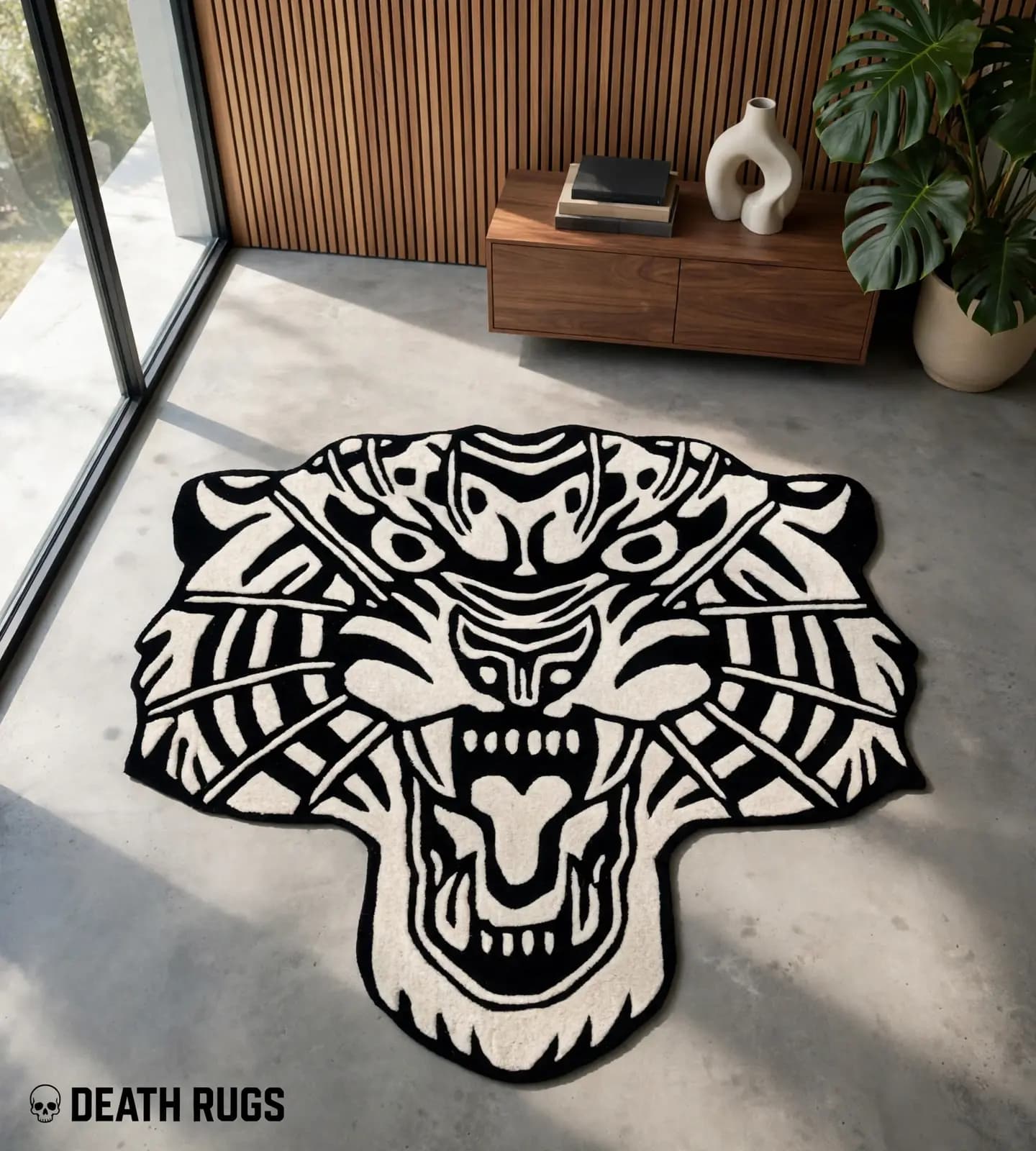 The Savage Tiger Skull Rug thumbnail 3