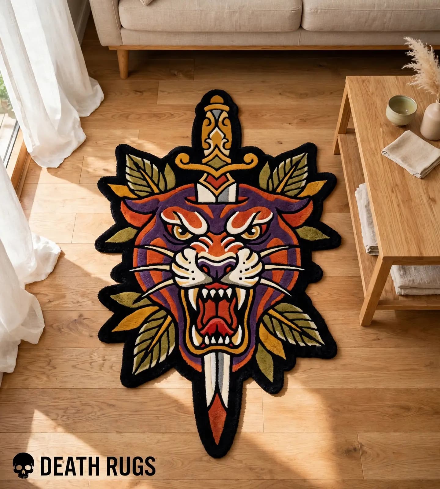 Panther Head & Dagger Rugs thumbnail 5