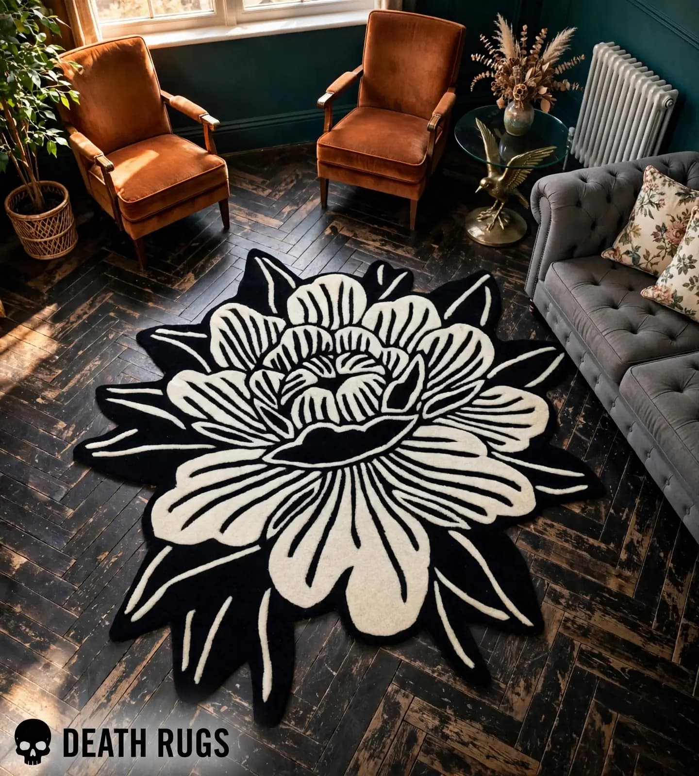 Midnight Bloom Rugs thumbnail 4