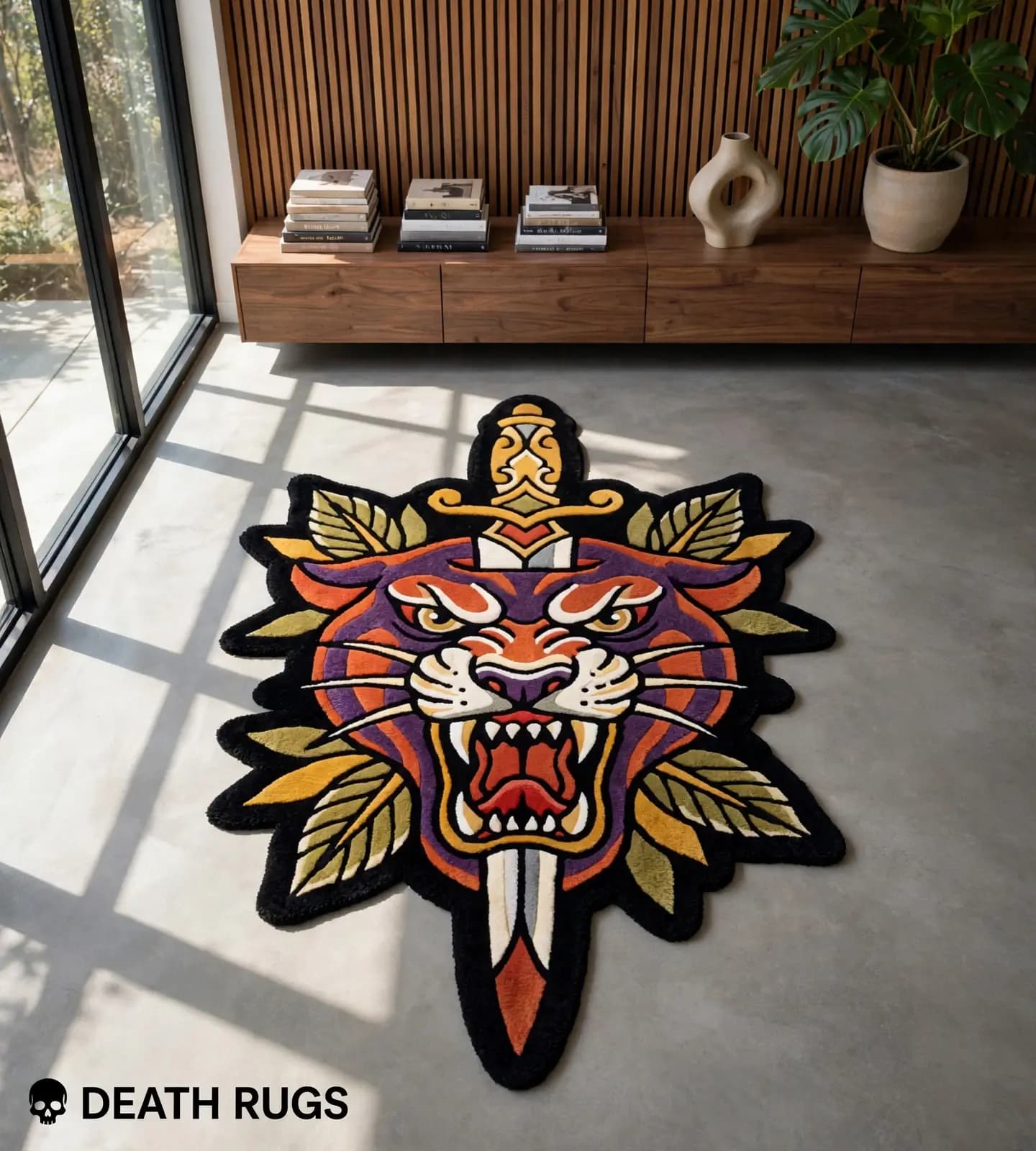 Panther Head & Dagger Rugs thumbnail 6
