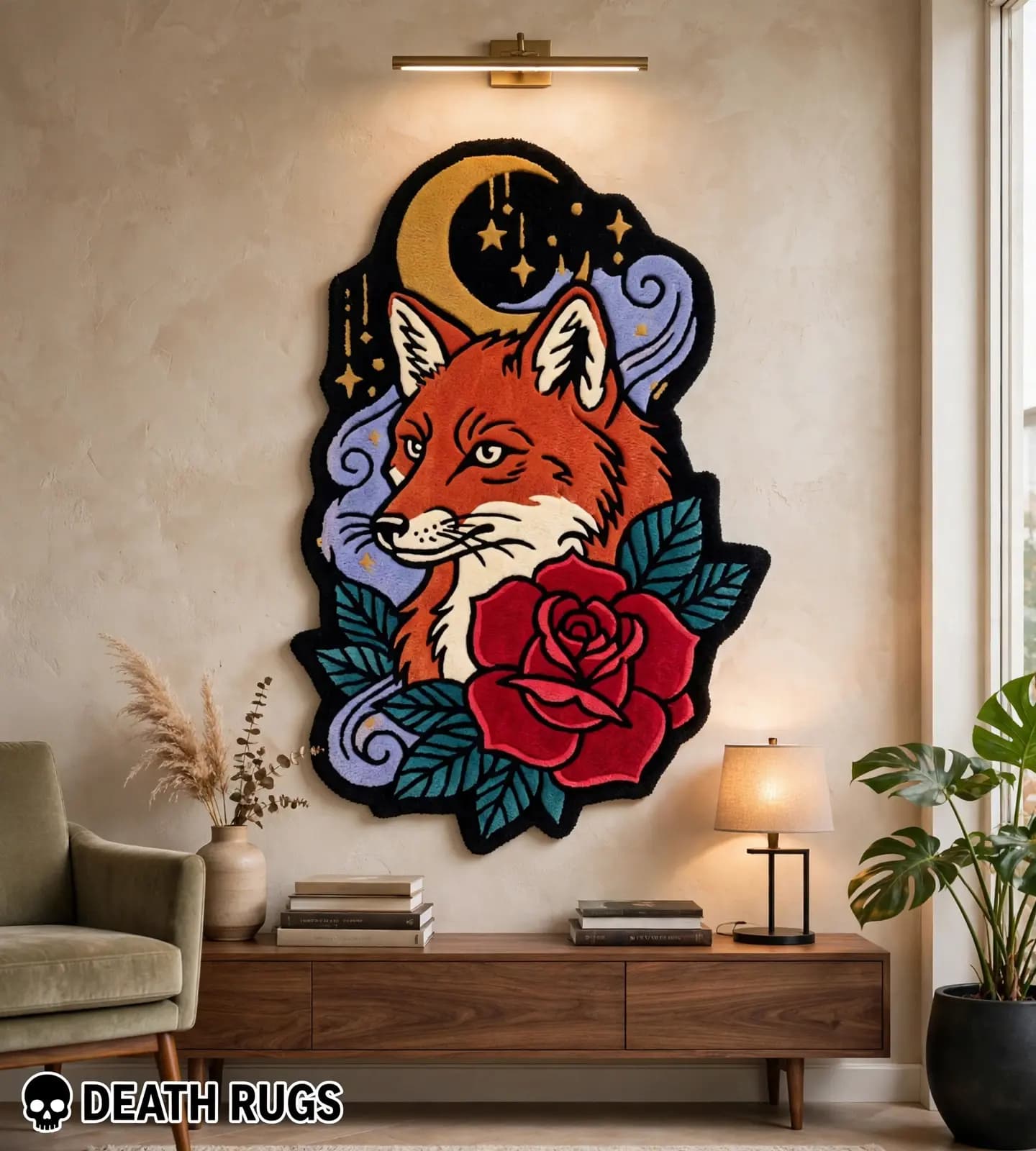 Crescent Fox & Crimson Rose Rugs thumbnail 5