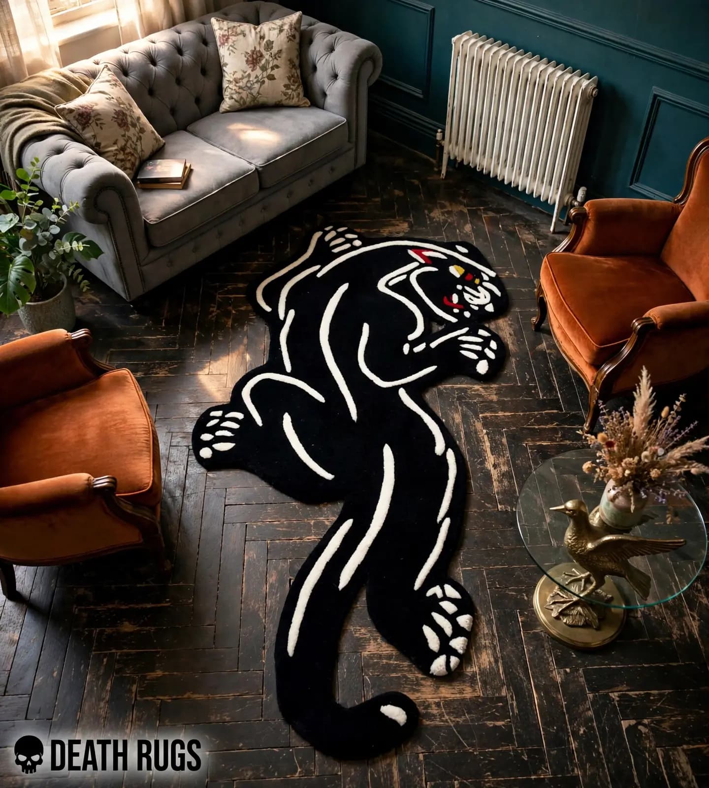 Crawling Black Panther Rugs thumbnail 7