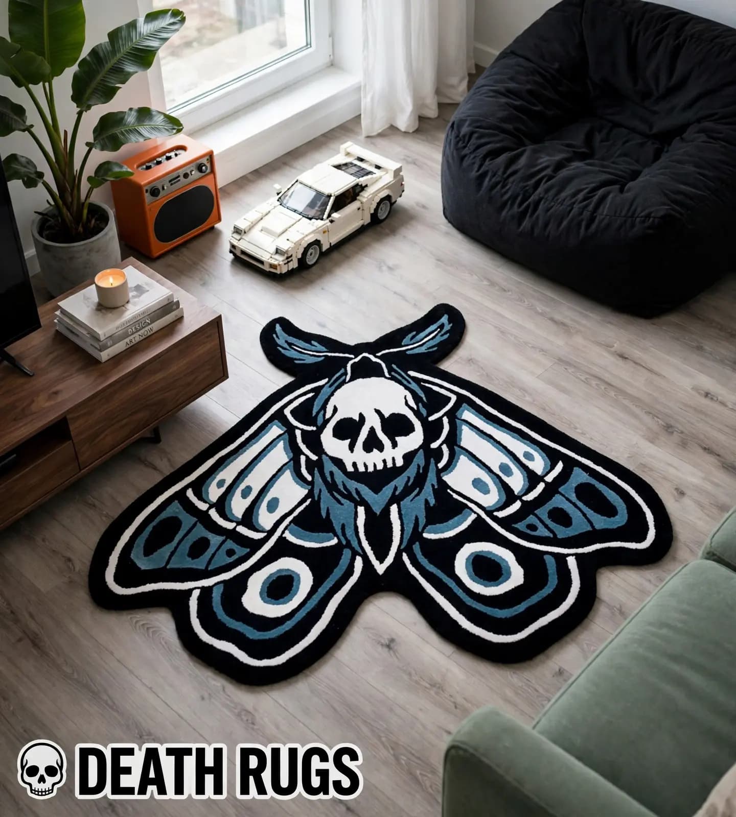 Deathshead Moth Rugs alternate