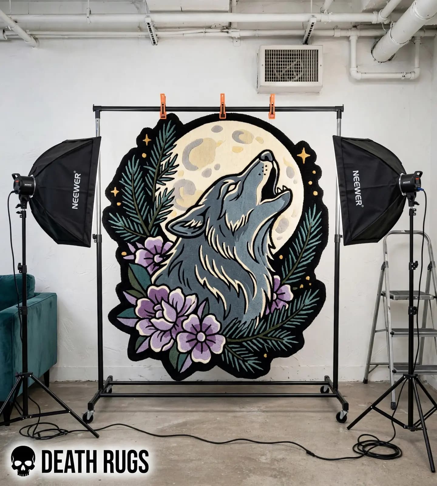 Howling Wolf Moon Rugs thumbnail 3