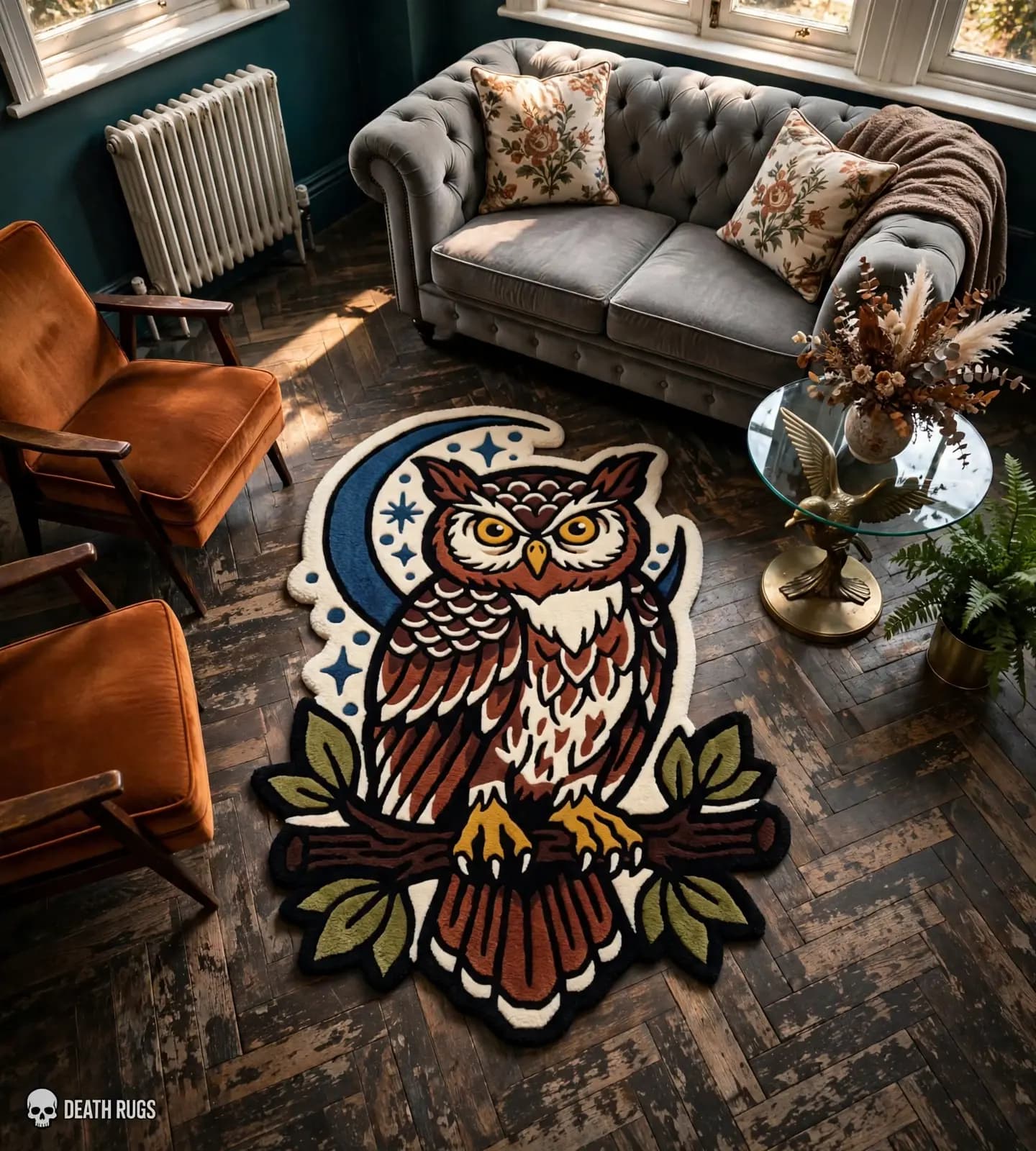 Midnight Perched Owl Rugs thumbnail 8