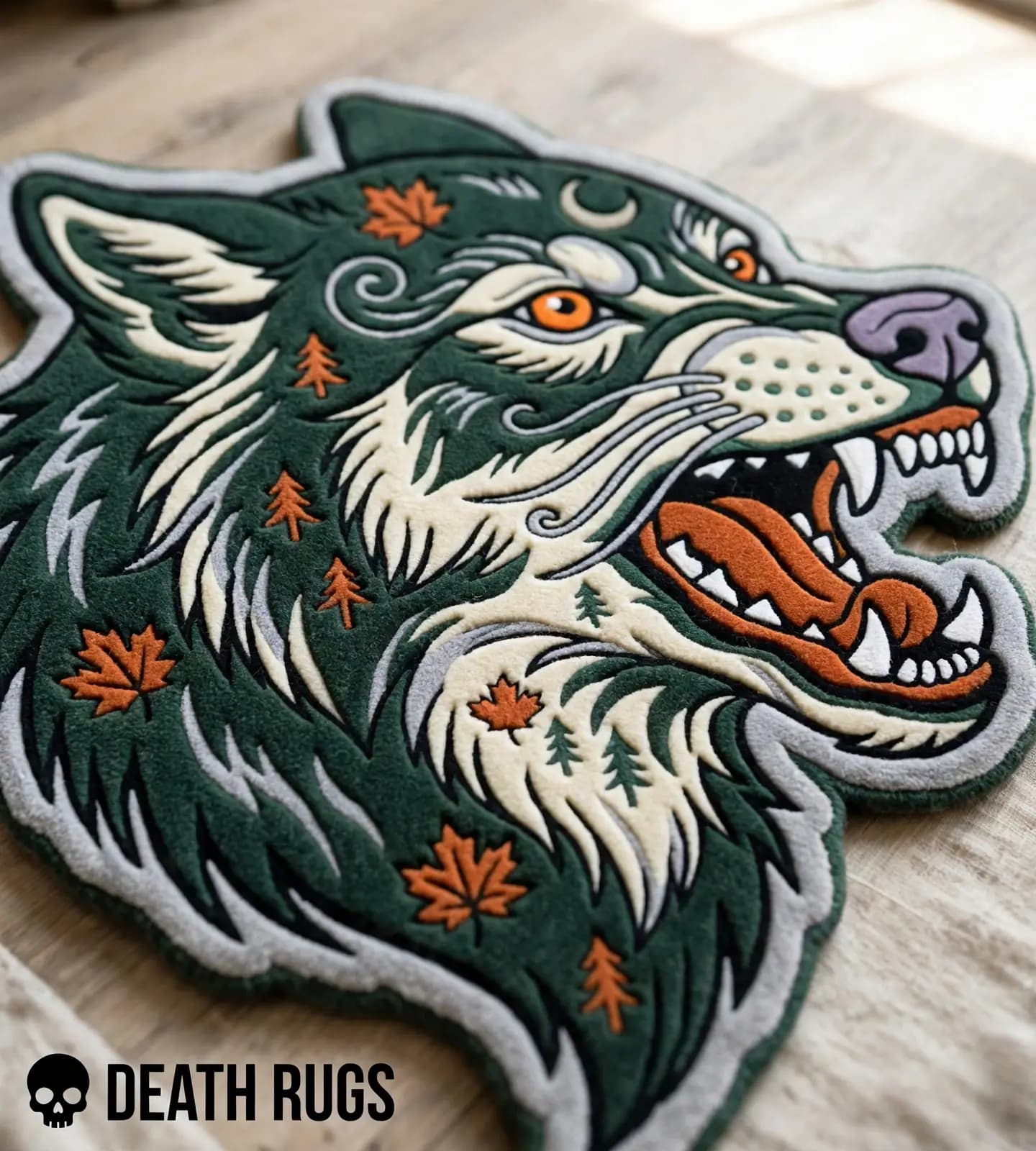 Autumn Forest Wolf Rugs thumbnail 2