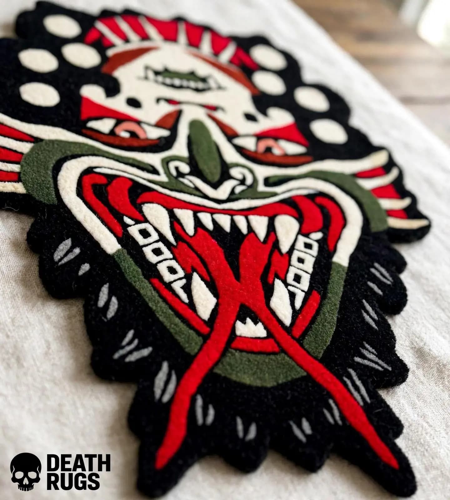 Crimson Demon Mask Rugs thumbnail 4