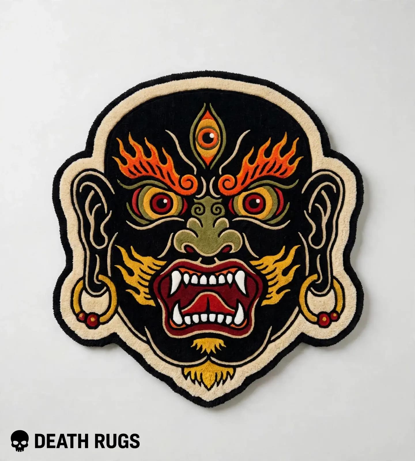 Mahakala Demon Mask Rugs