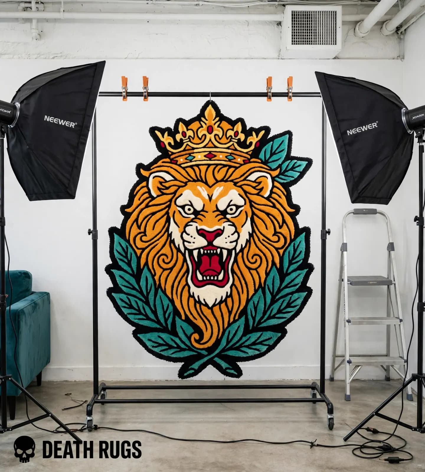 Crowned Lion & Laurel Wreath Rugs thumbnail 3