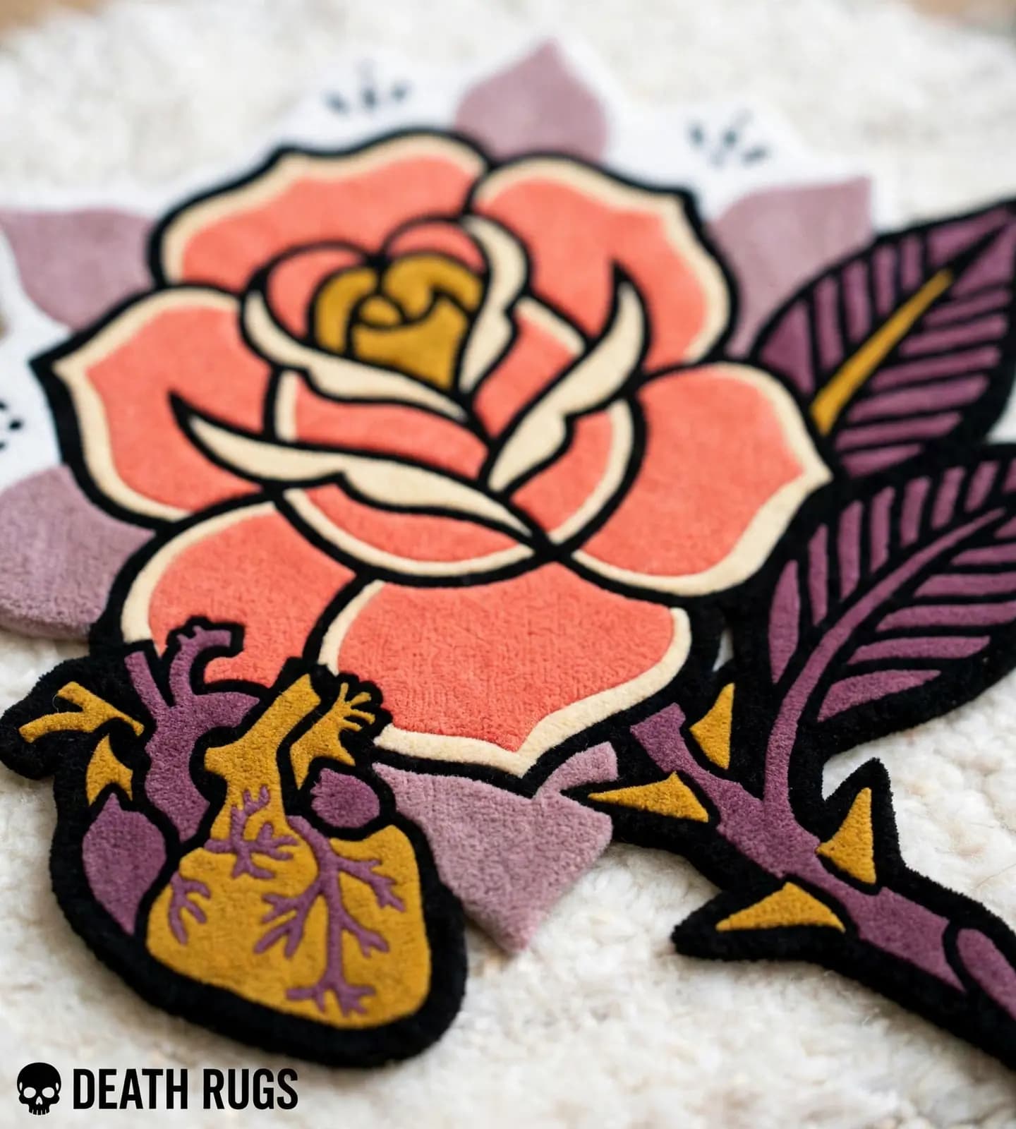 Emerald Skull Rose Rugs alternate