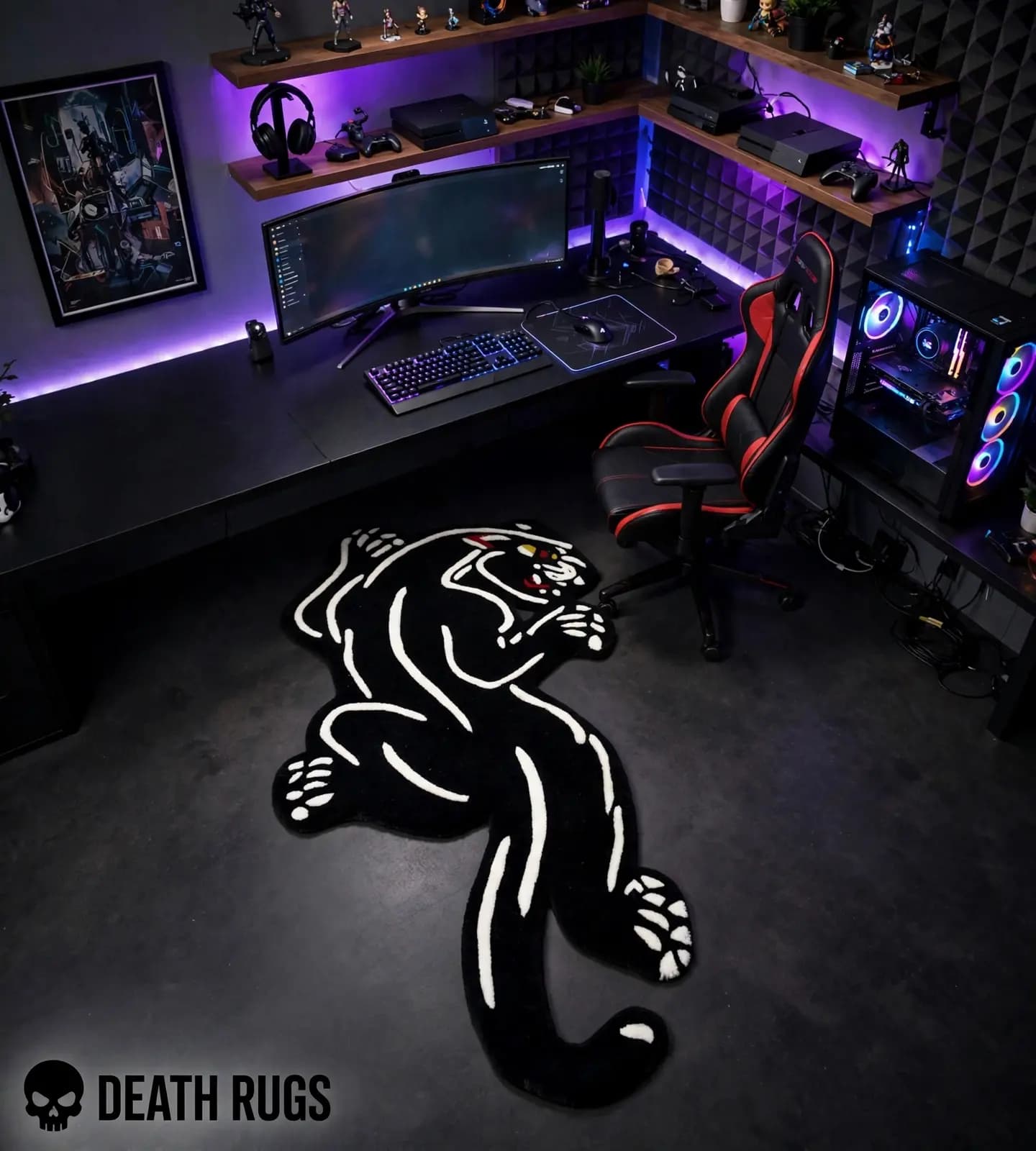Prowling Panther Tufted Rug alternate