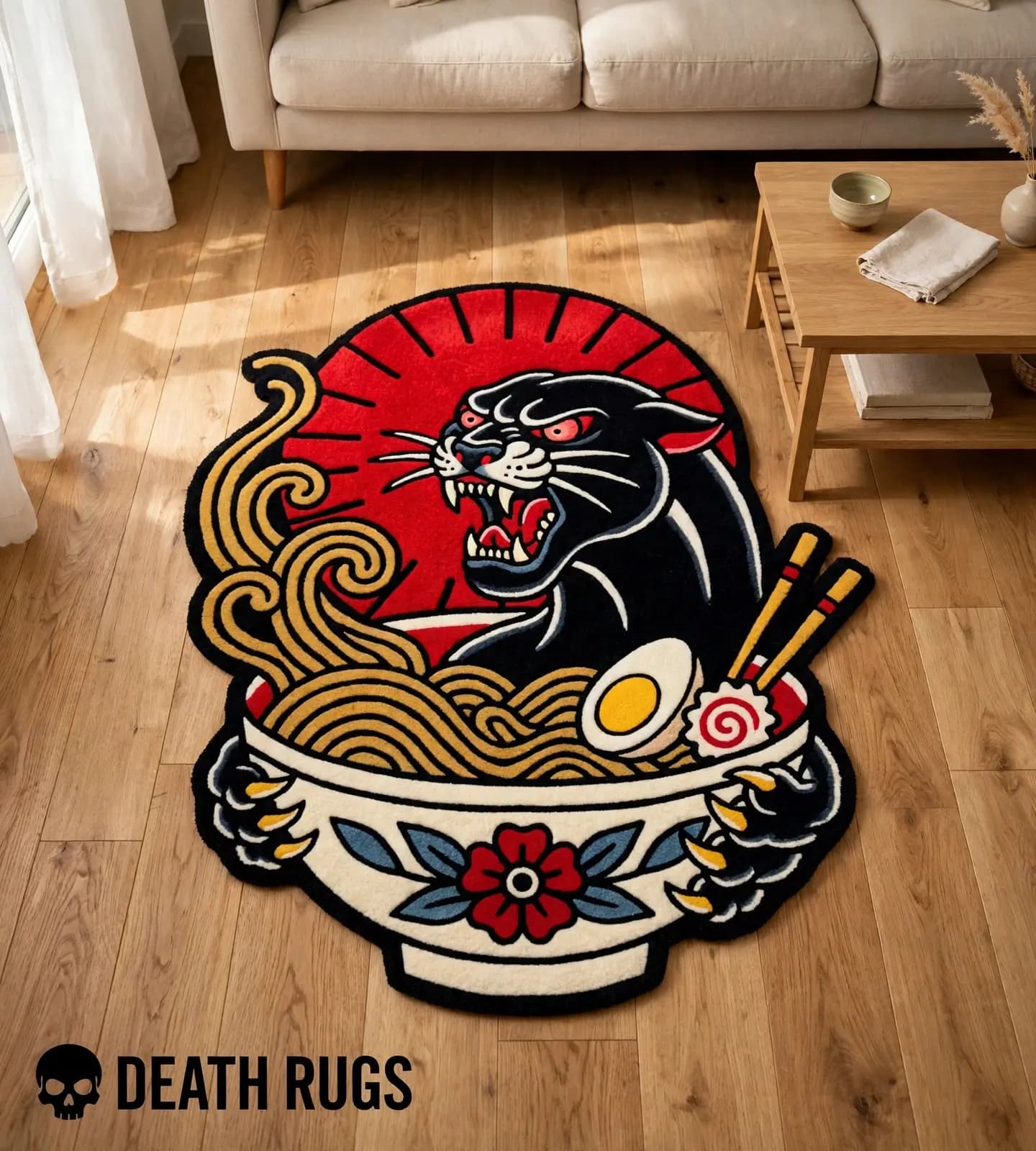 Rising Sun Ramen Panther Rugs thumbnail 4