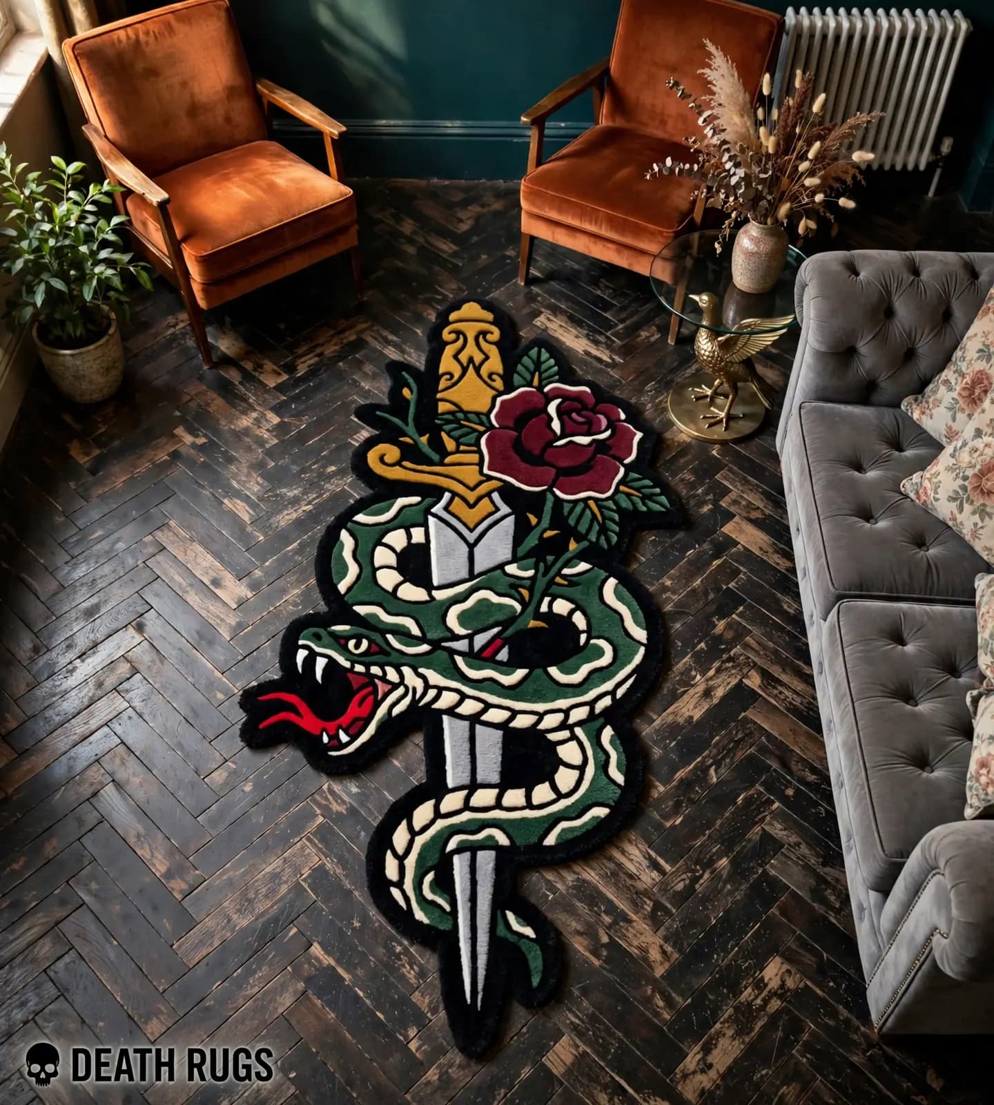 Dagger, Serpent & Rose Rugs thumbnail 4