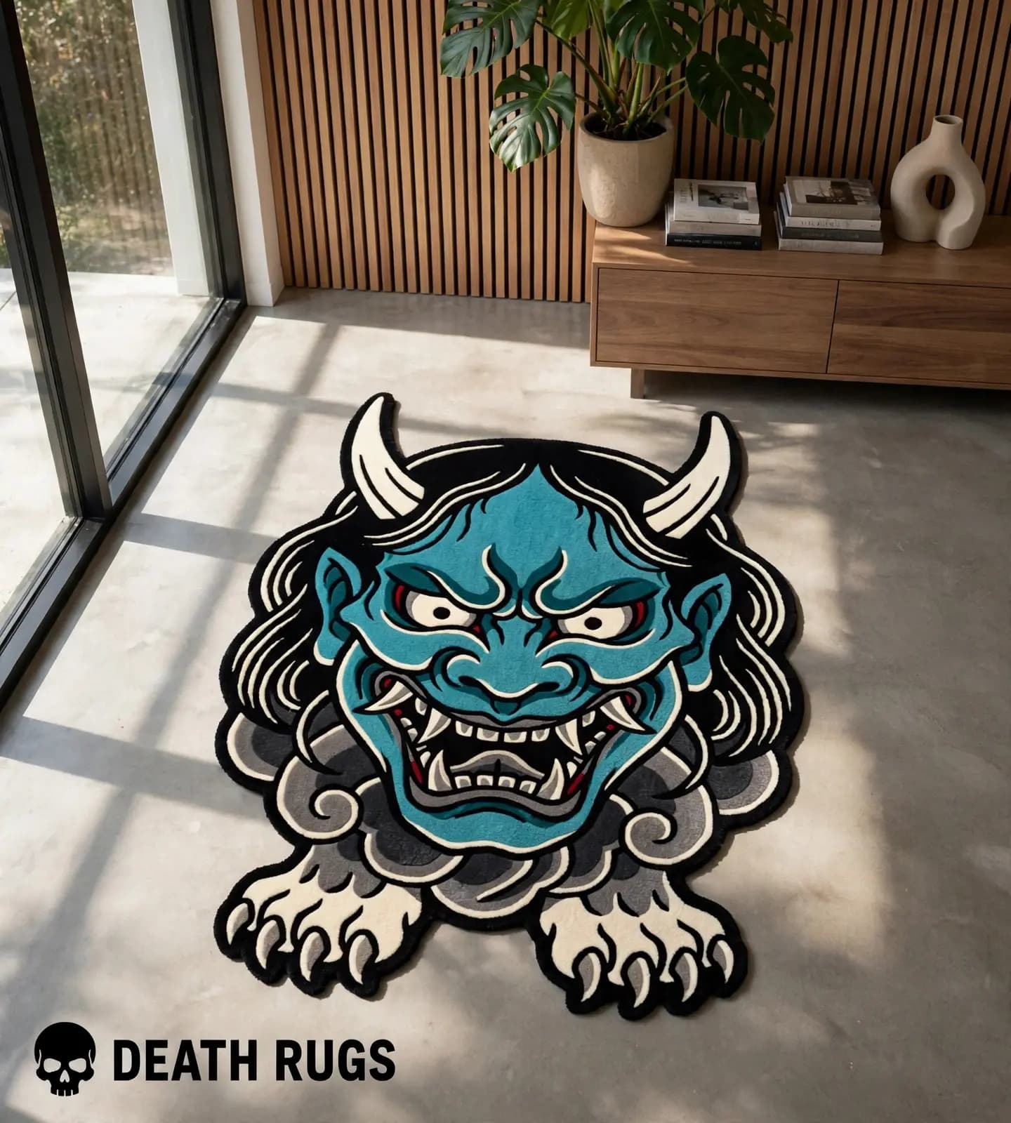 Azure Horned Oni Rugs thumbnail 5