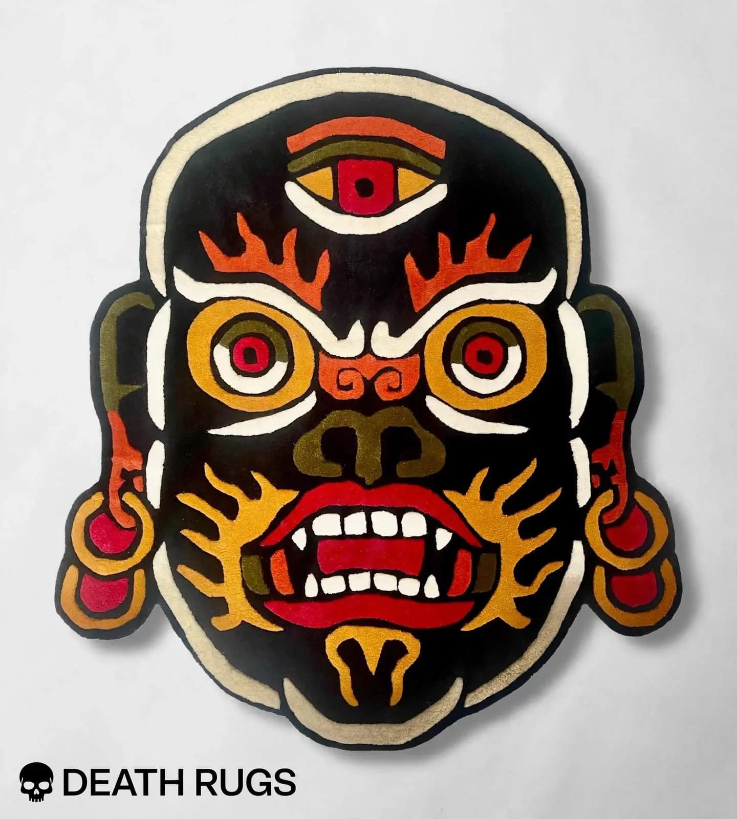 Third Eye Mahakala Mask Rugs