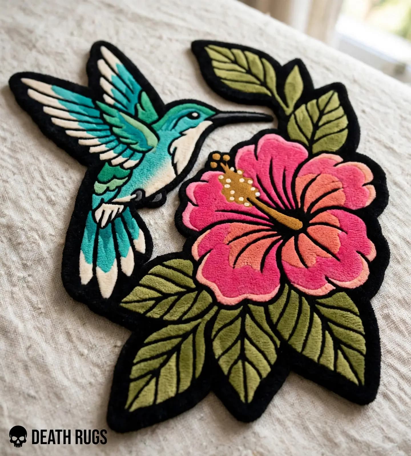 Hummingbird & Hibiscus Blossom Rugs alternate