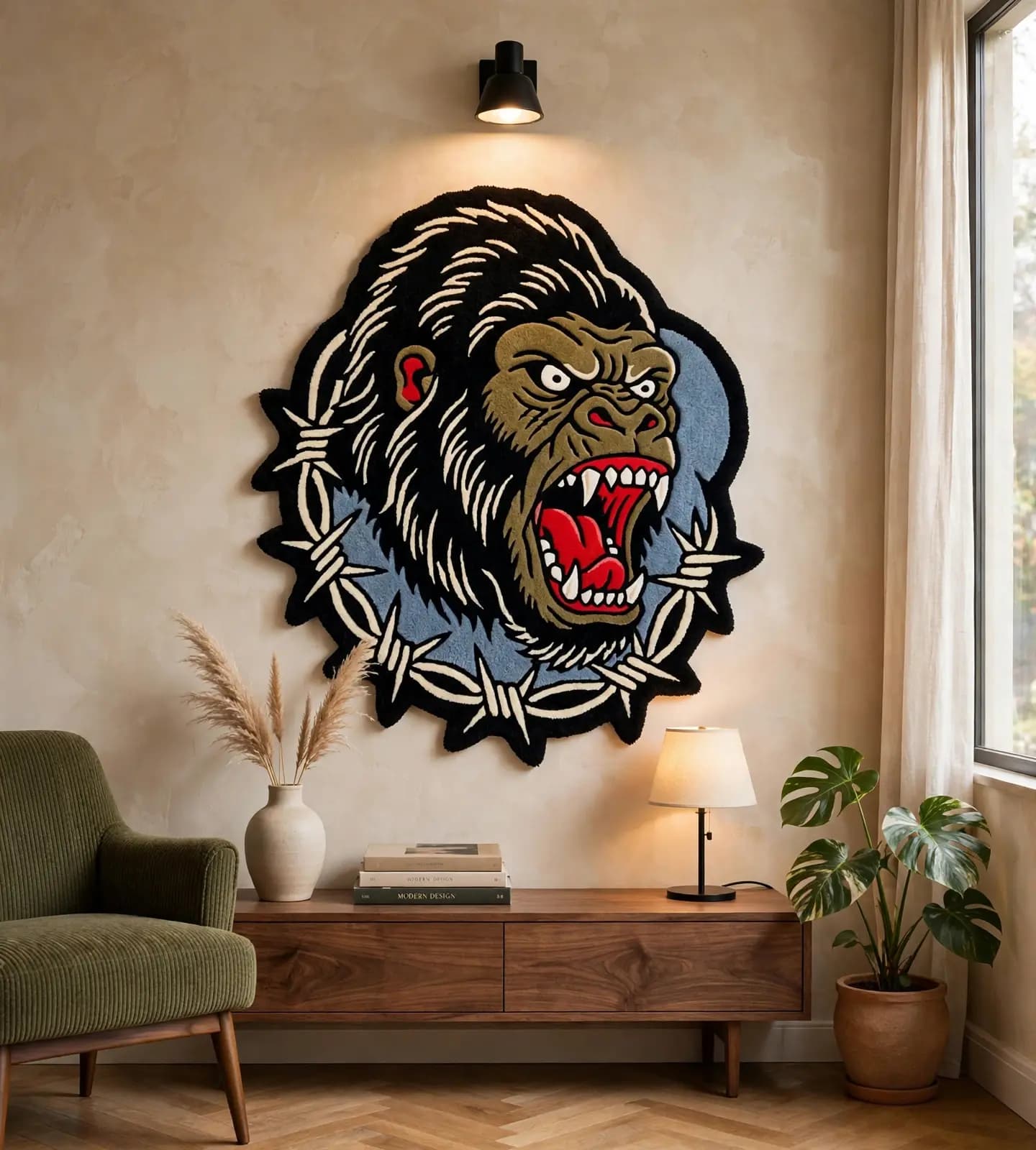 Barbed Wire Gorilla Rugs thumbnail 9