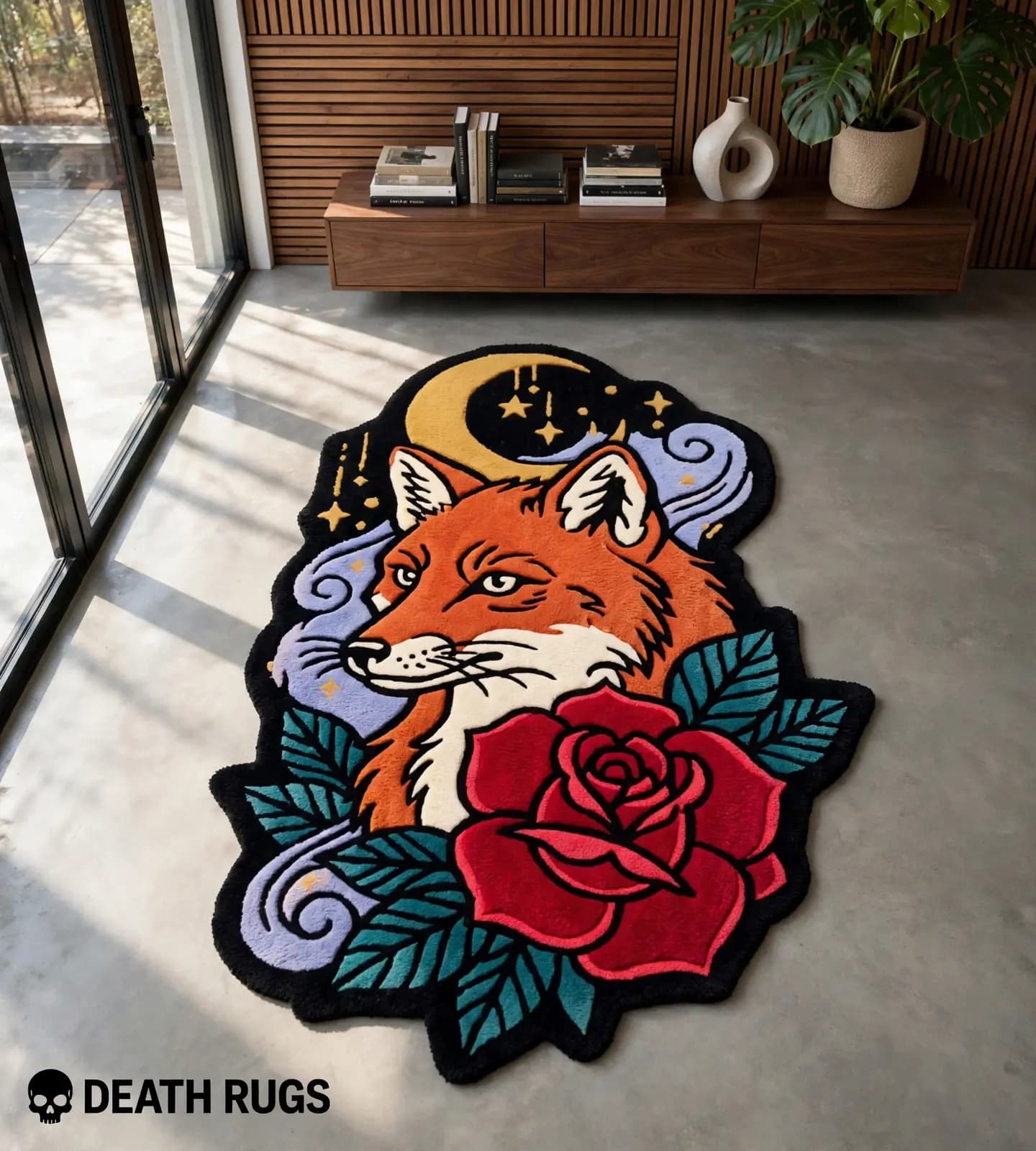 Crescent Fox & Crimson Rose Rugs thumbnail 7
