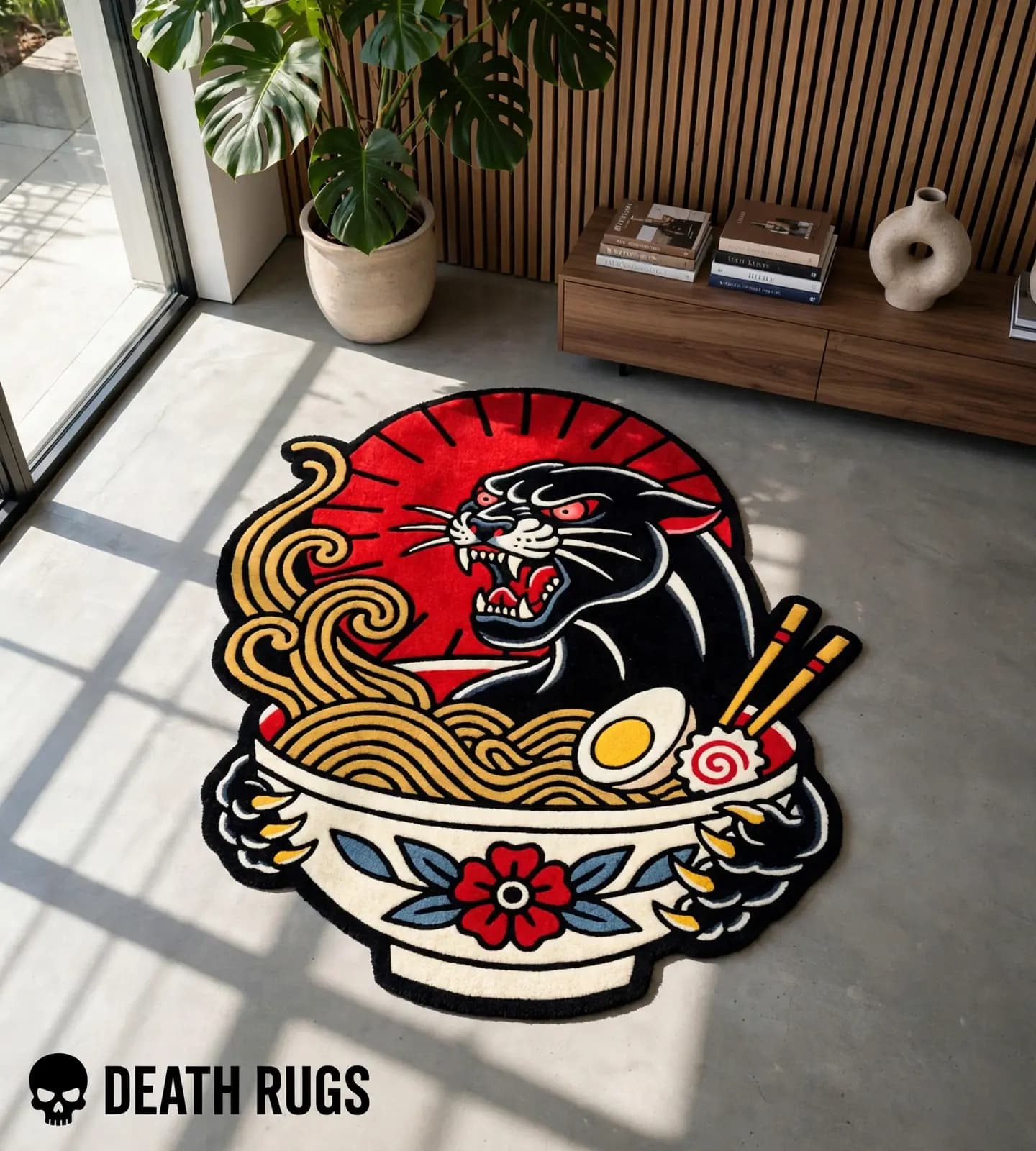 Rising Sun Ramen Panther Rugs thumbnail 7
