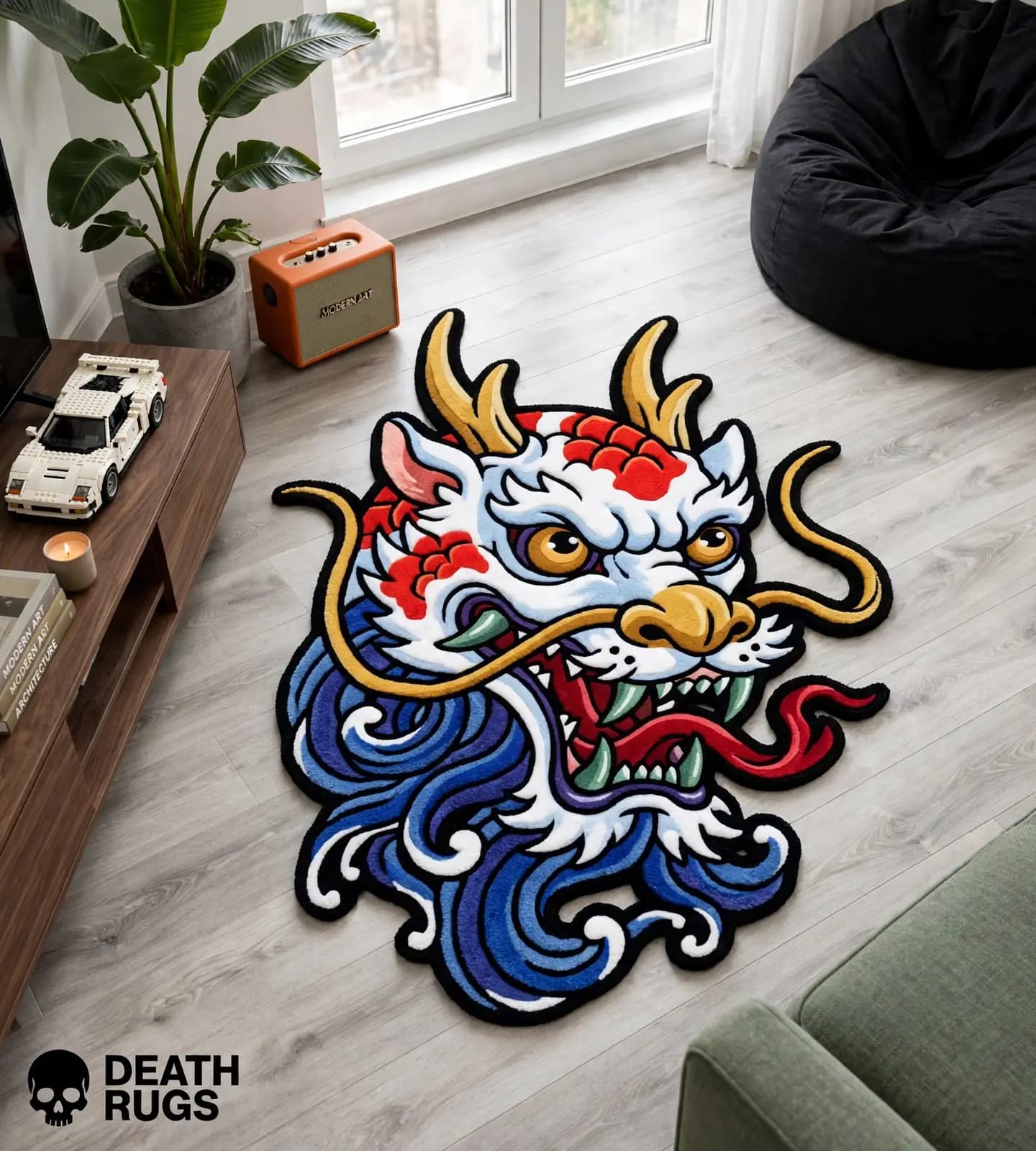 Azure Ryu Dragon Rugs thumbnail 8