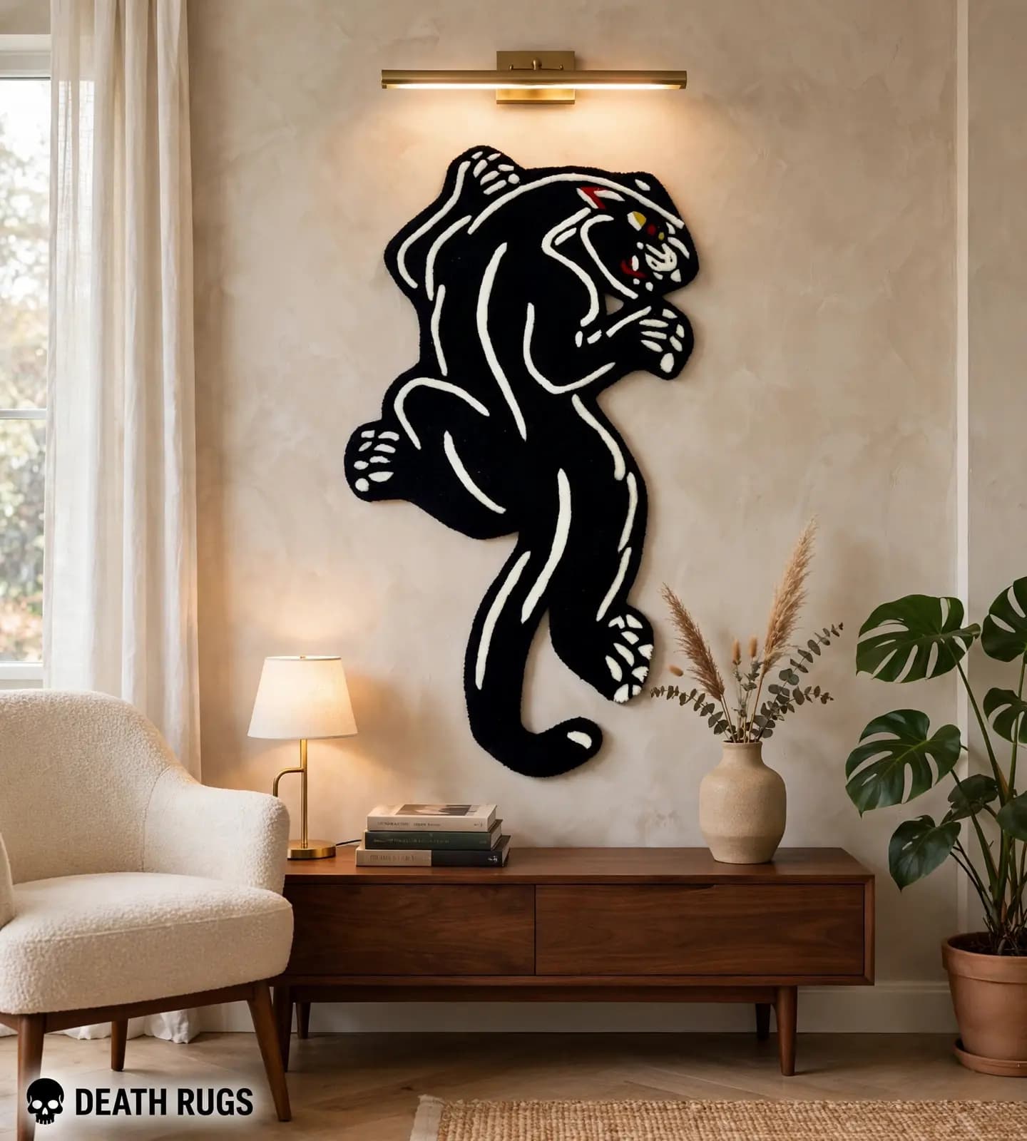 Prowling Panther Tufted Rug thumbnail 3