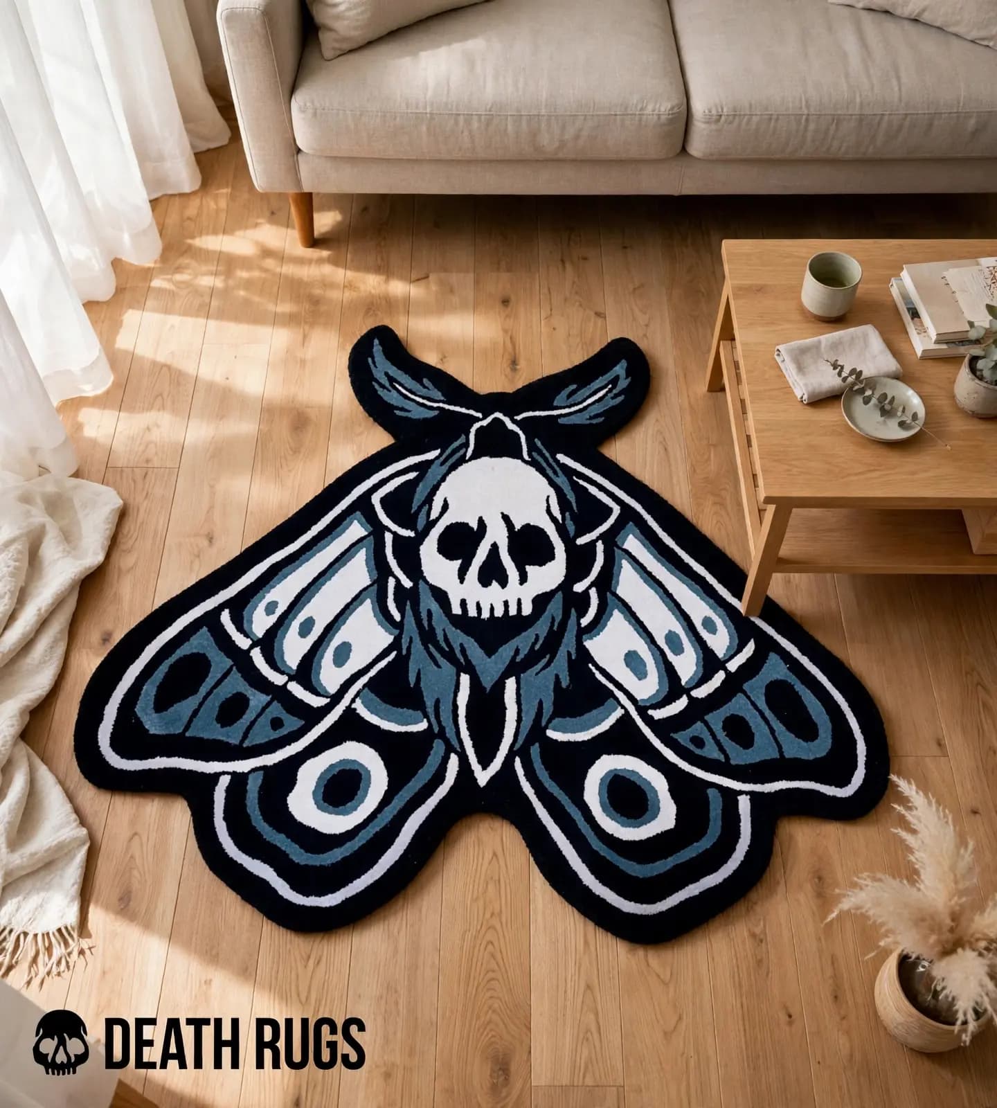 Deathshead Moth Rugs thumbnail 4