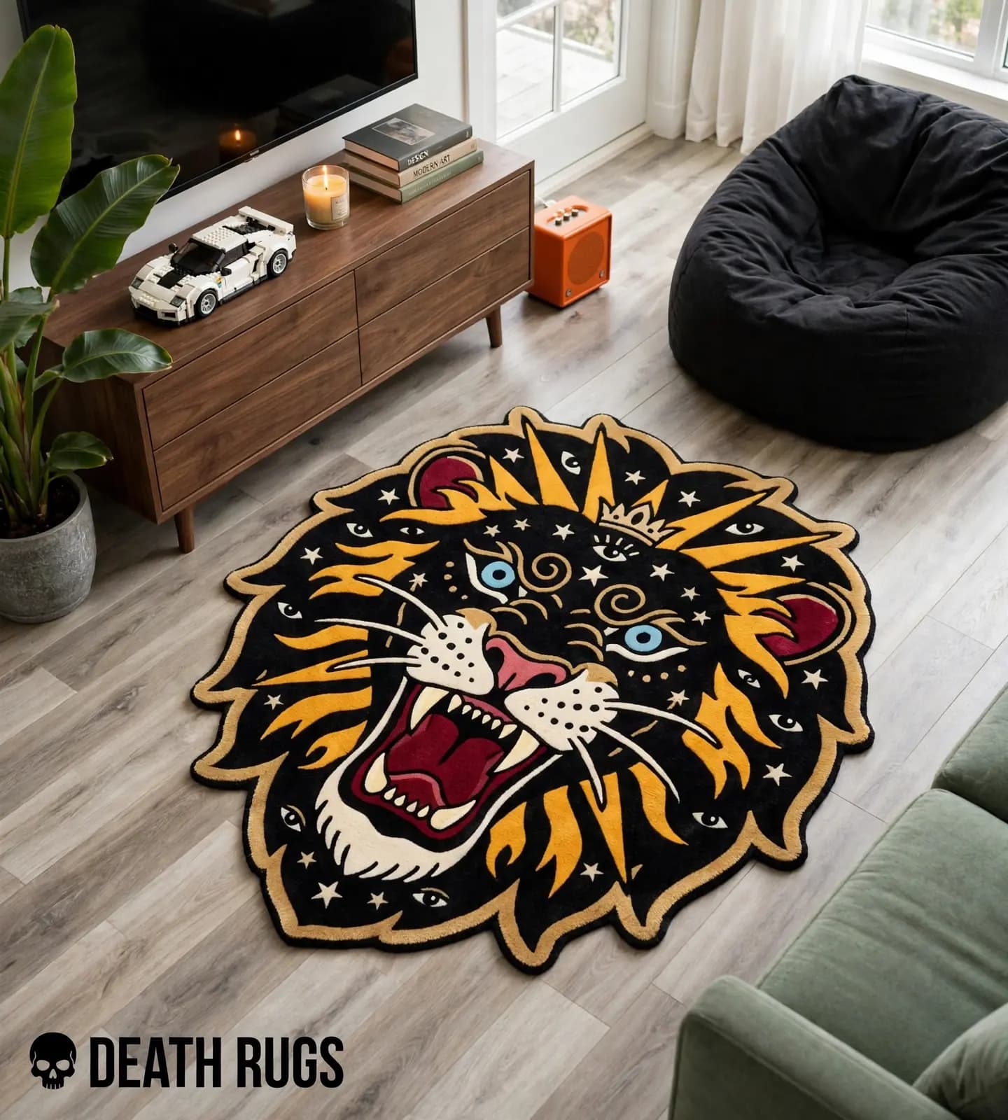 Crowned Mystic Lion Rugs thumbnail 5
