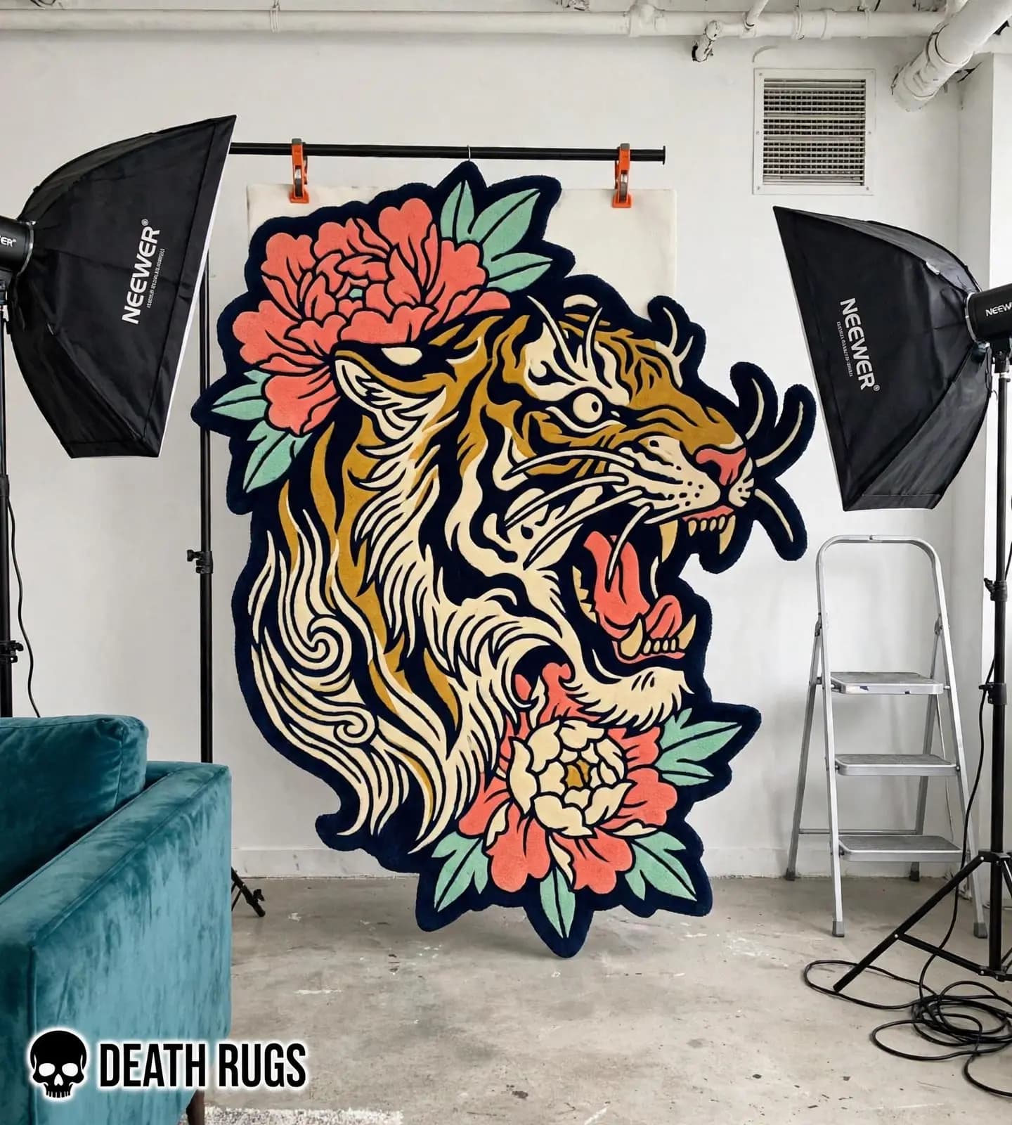 Floral Roar Tiger Rugs thumbnail 6