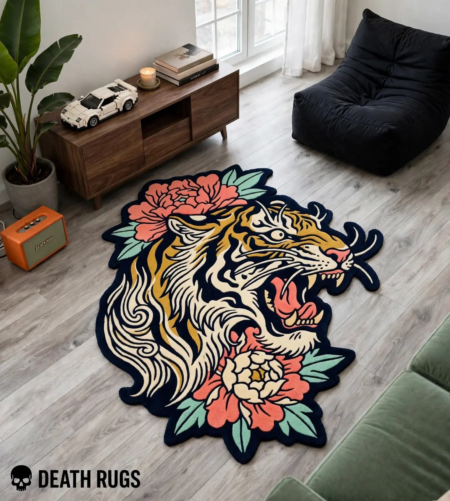 Floral Roar Tiger Rugs thumbnail 5