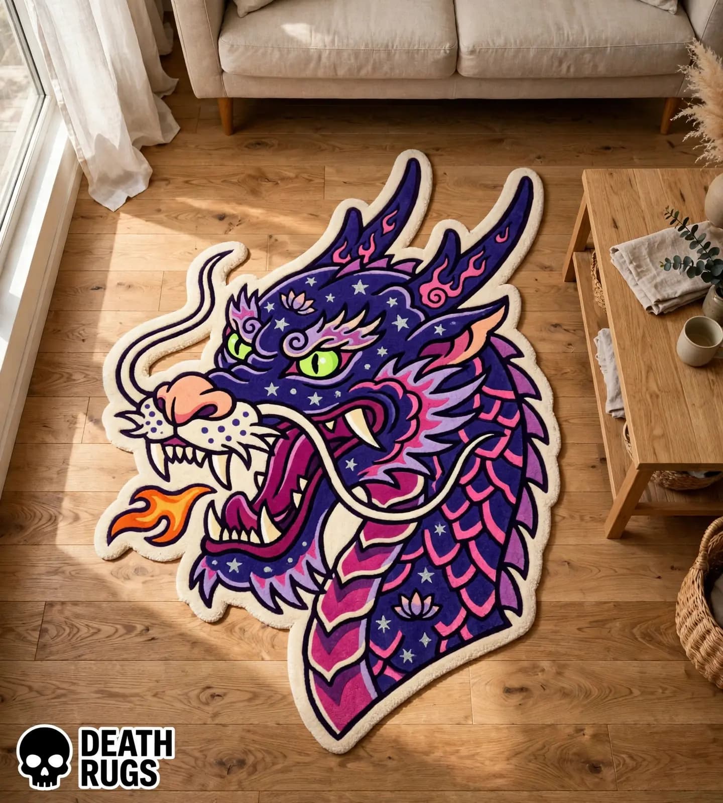 Cosmic Purple Dragon Rugs alternate