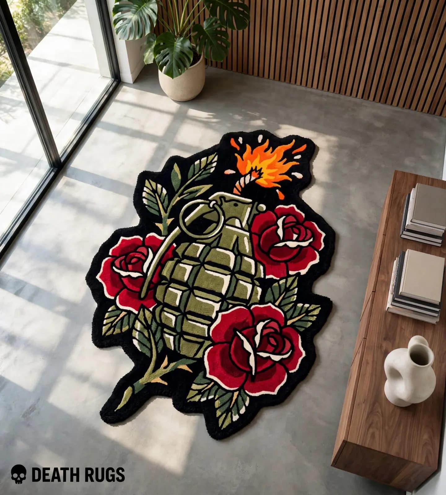 Grenade & Crimson Roses Rugs thumbnail 2