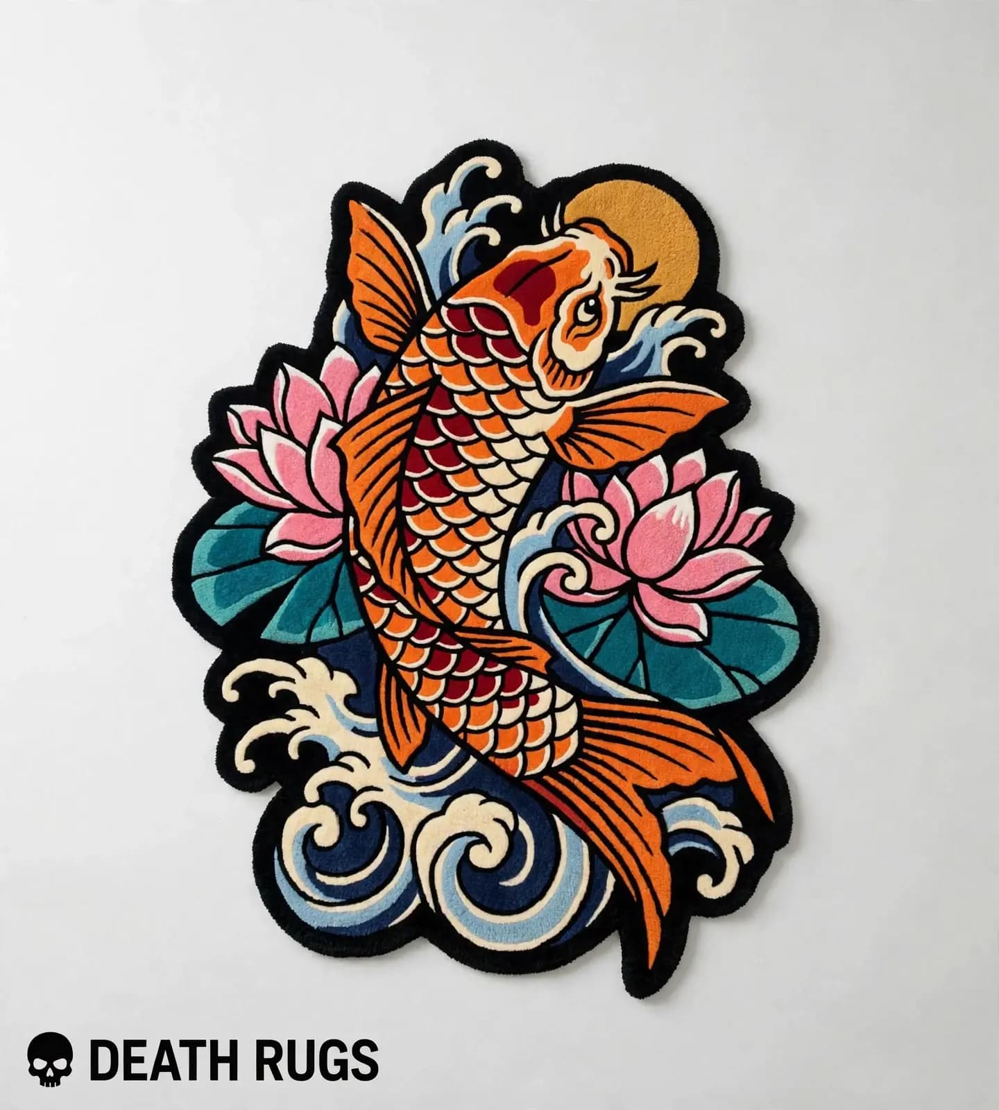 Rising Koi Blossom Rugs