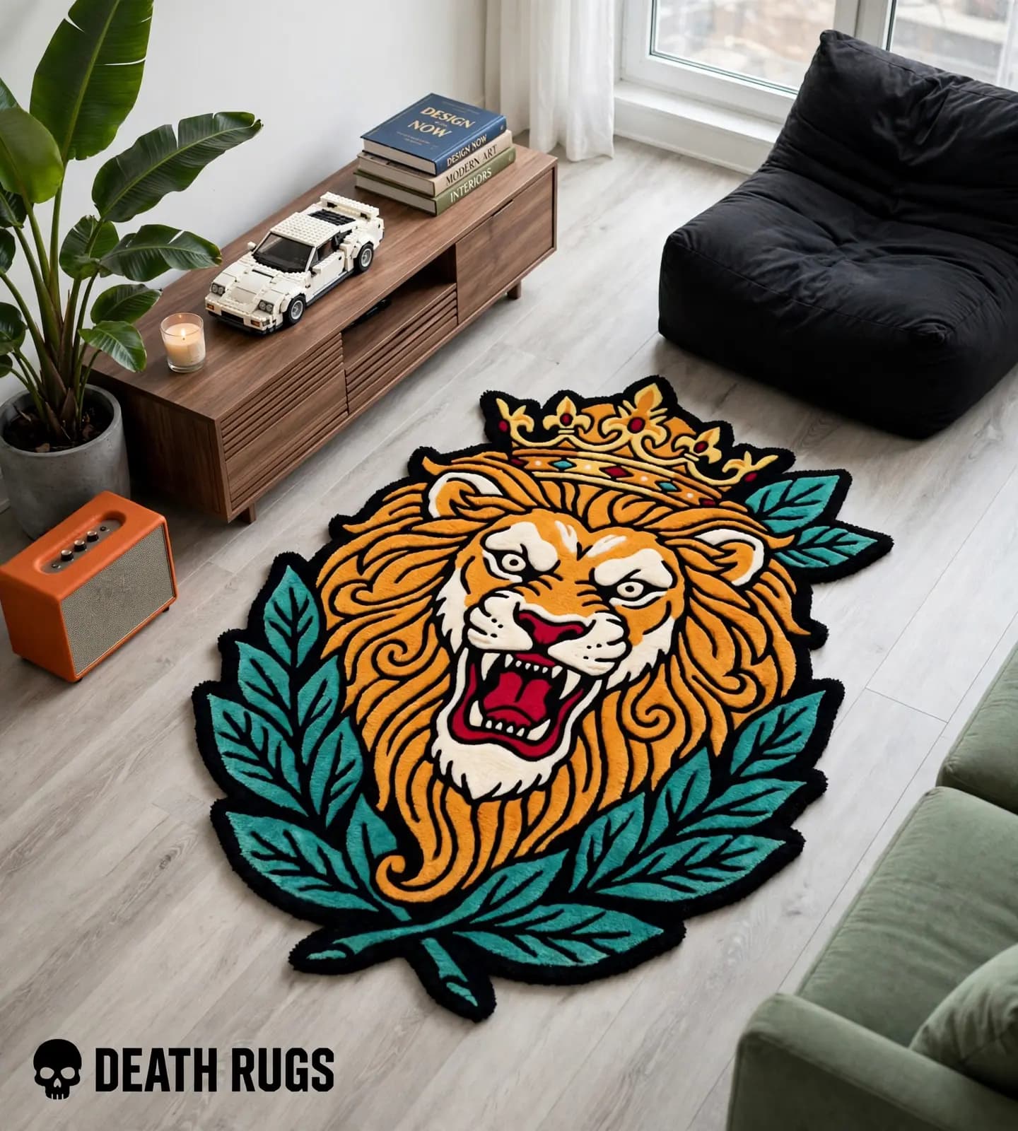 Crowned Lion & Laurel Wreath Rugs thumbnail 7