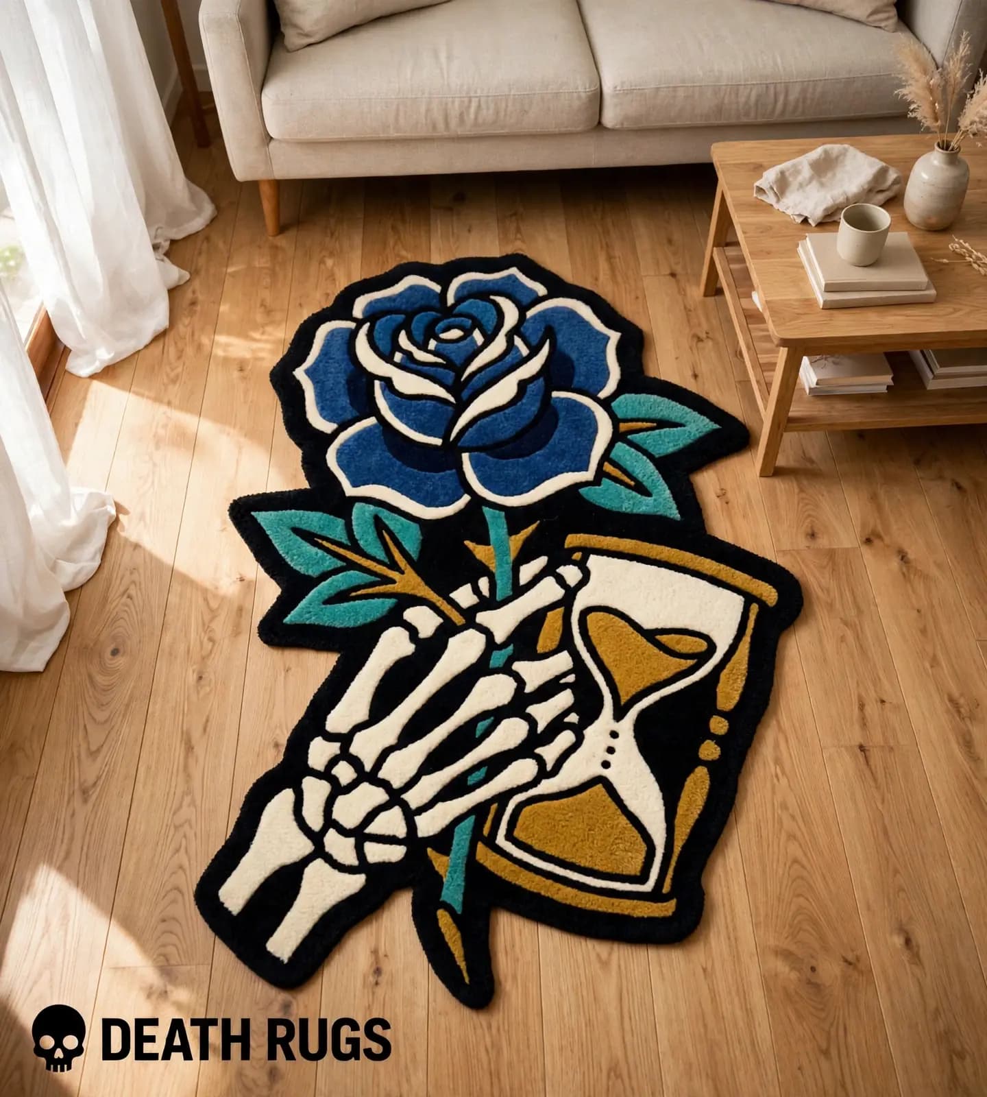 Hourglass Blue Rose Rugs thumbnail 4