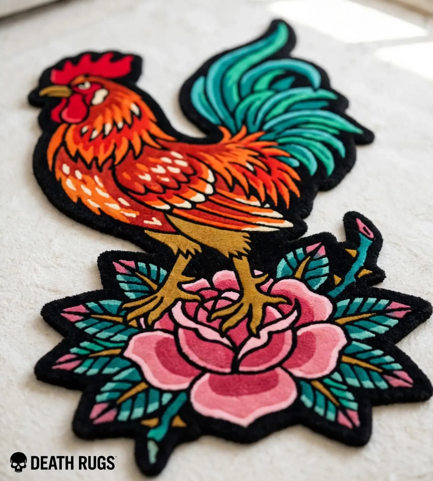 Rooster & Blooming Rose Rugs thumbnail 9