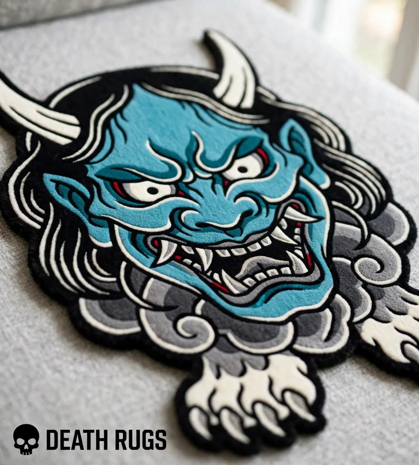 Azure Horned Oni Rugs thumbnail 6