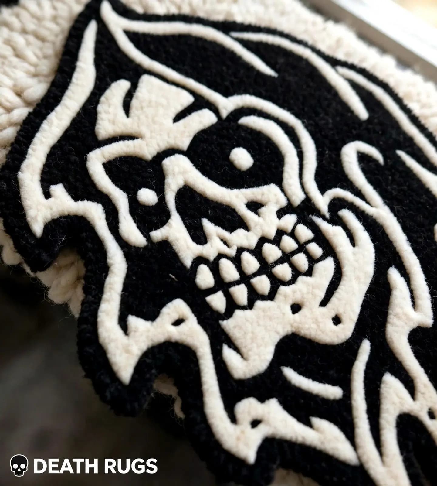 Hooded Reaper Skull Rugs thumbnail 4