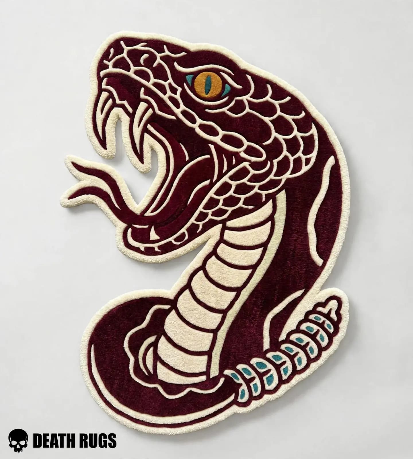 Crimson Rattler Strike Rugs