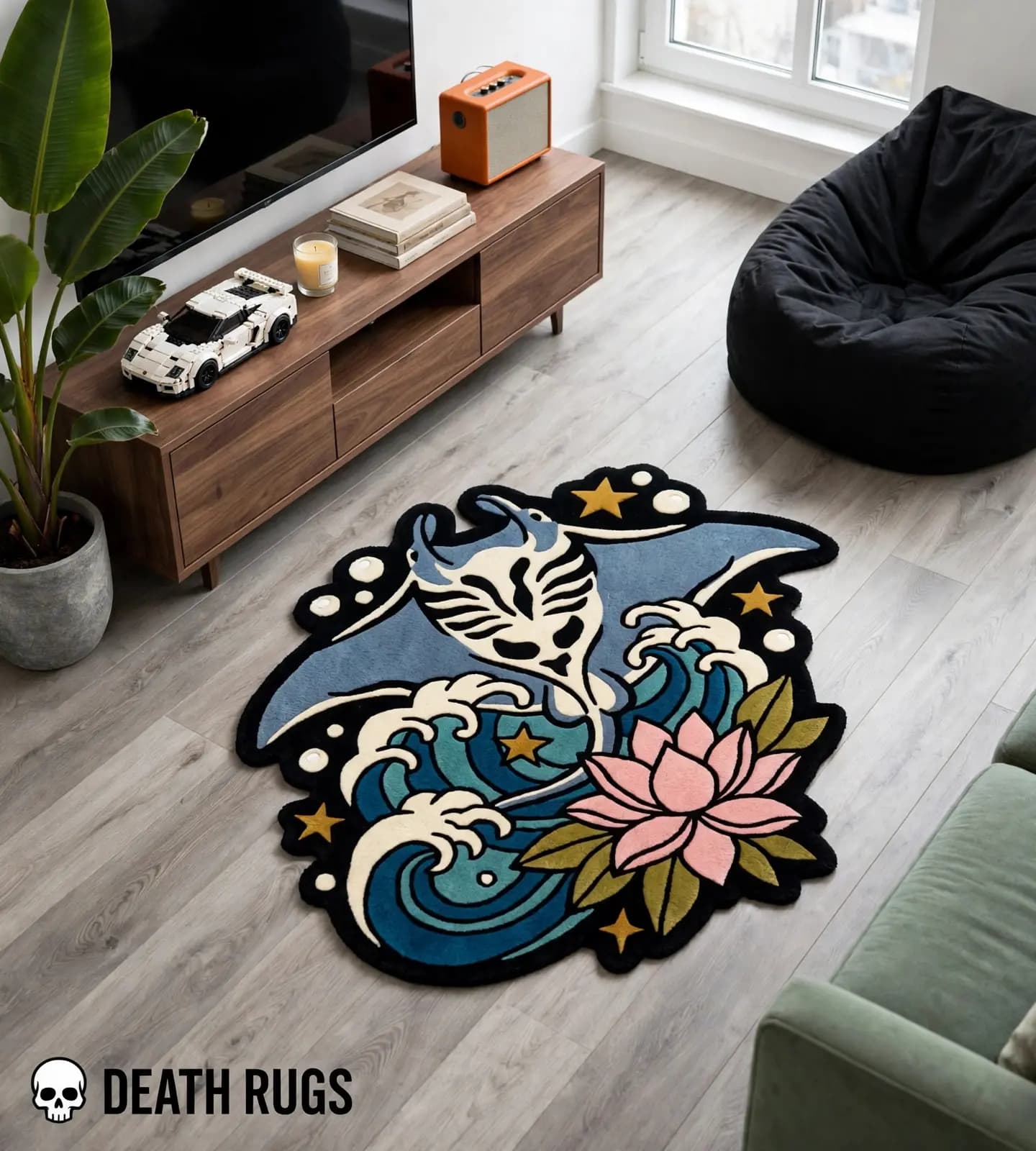 Ocean Manta and Lotus Rugs thumbnail 4