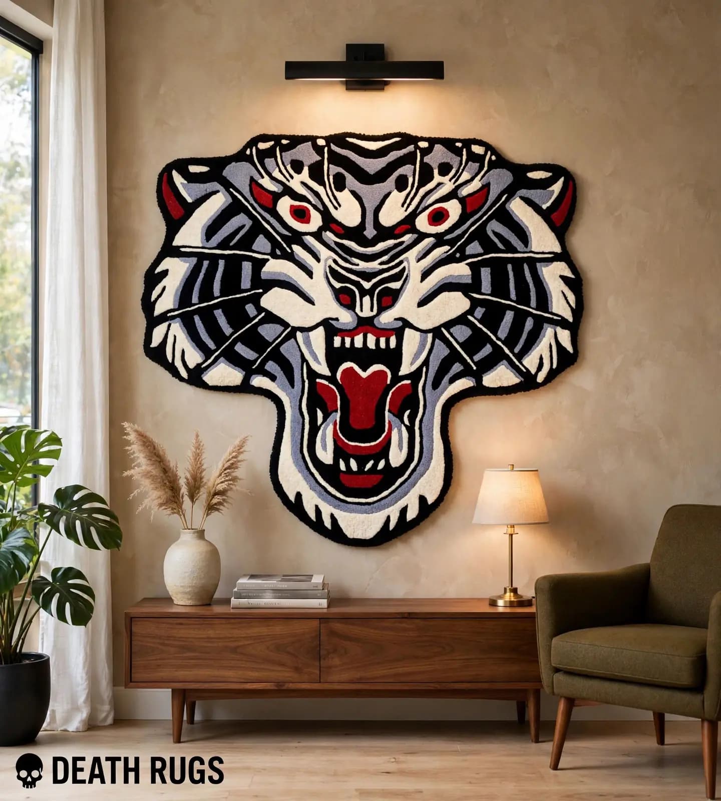 The Shadow Panther Tiger Rug alternate